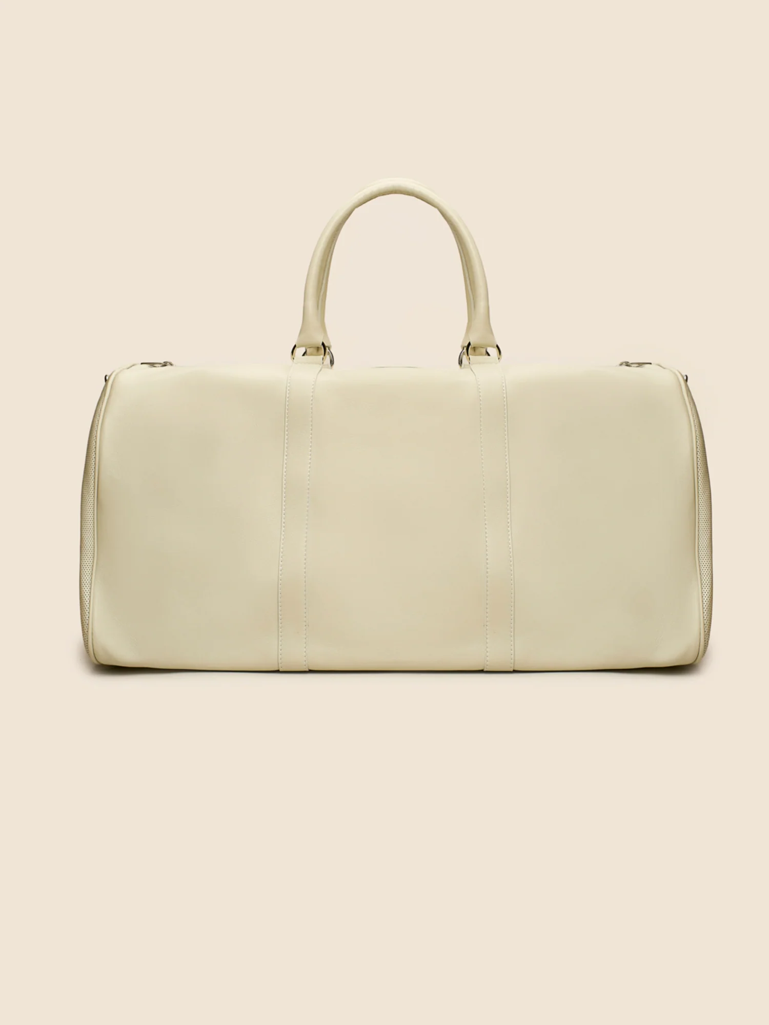 Borsone in vitello traforato light beige - Image 3