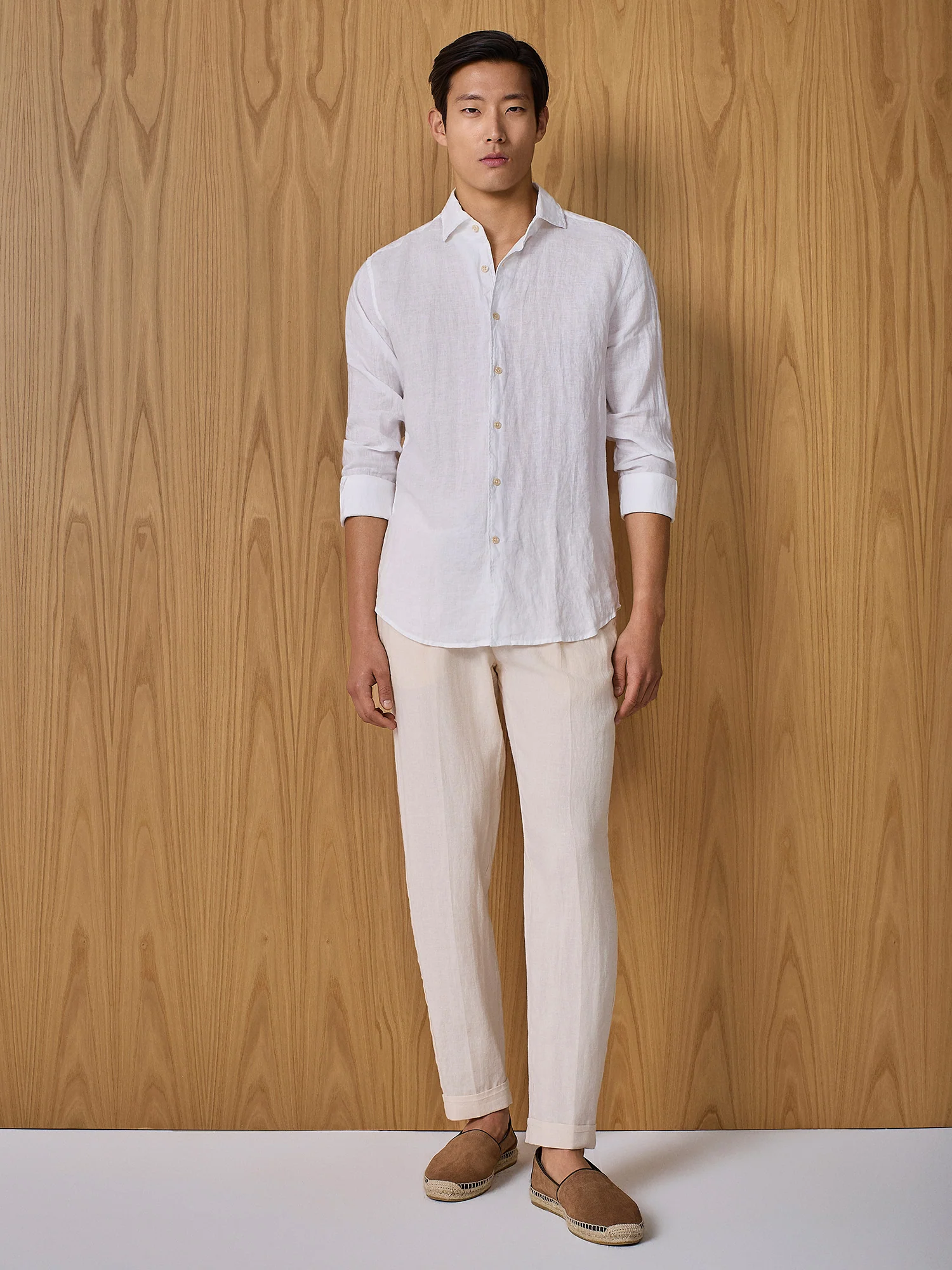 Camicia in lino bianca - Image 3