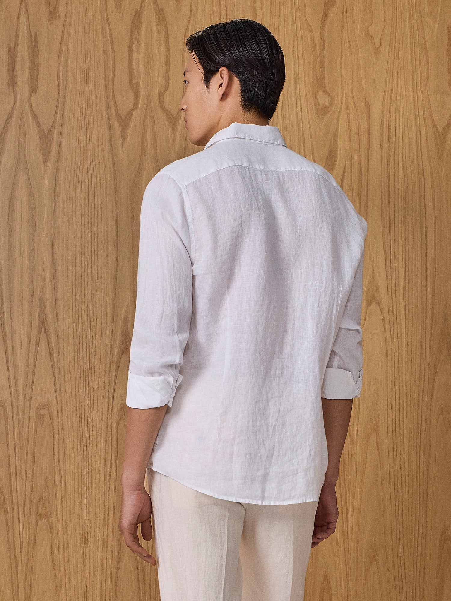 Camicia in lino bianca - Image 4