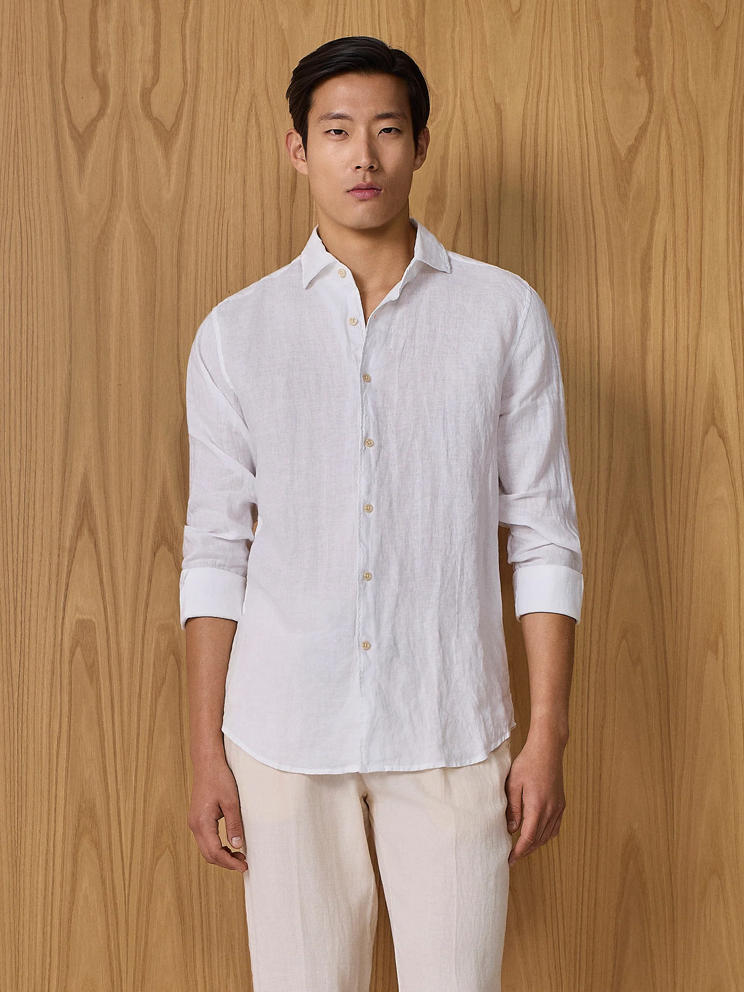 Camicia in lino bianca - Image 5