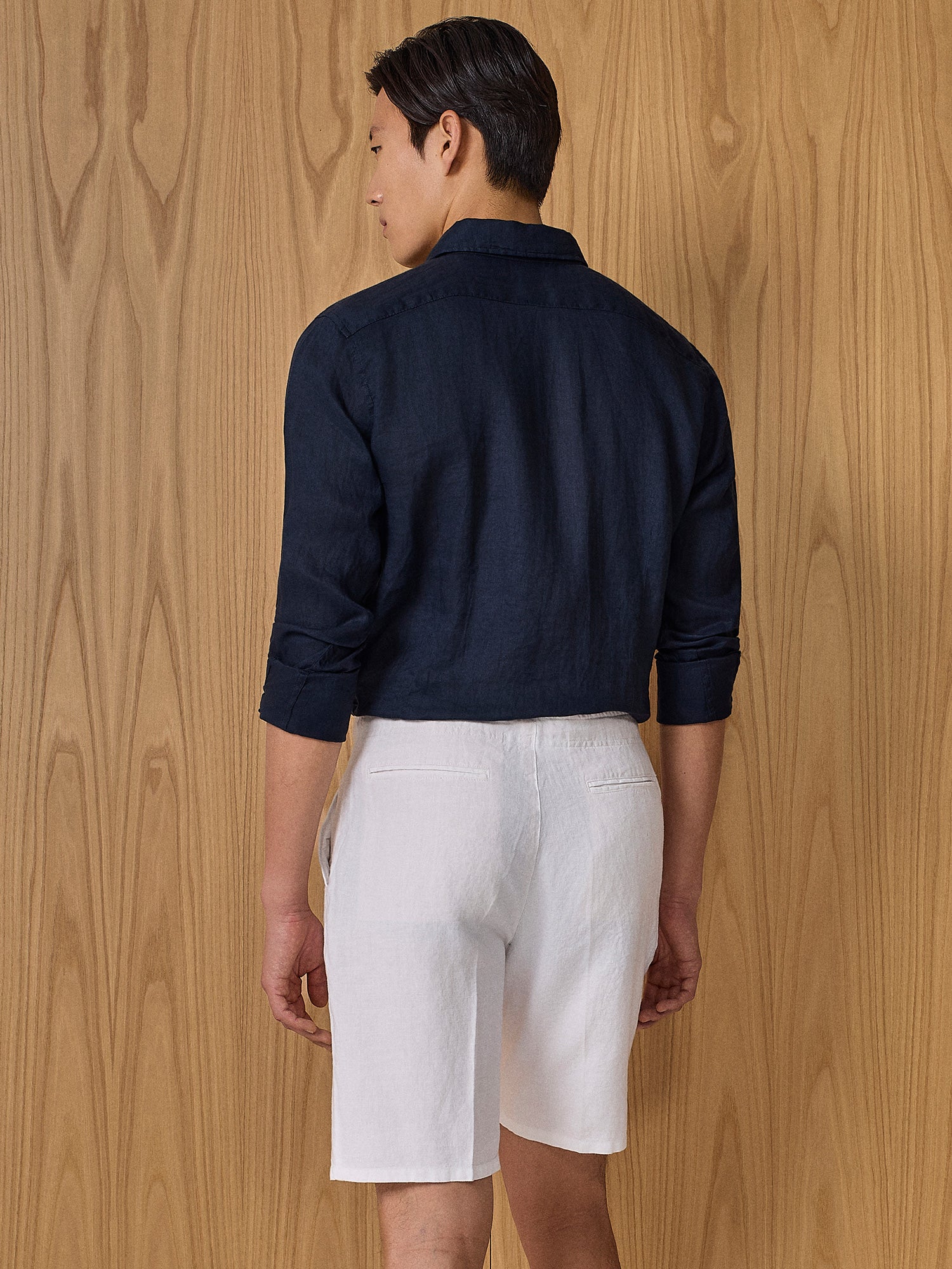 Camicia in lino blu - Image 4