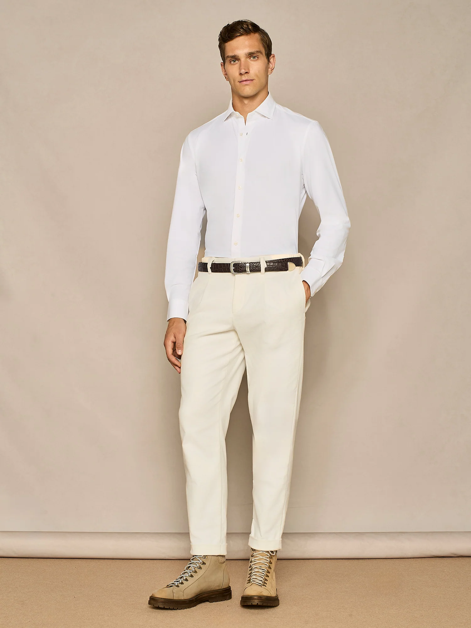 Camicia jersey tecnico bianca - Image 3