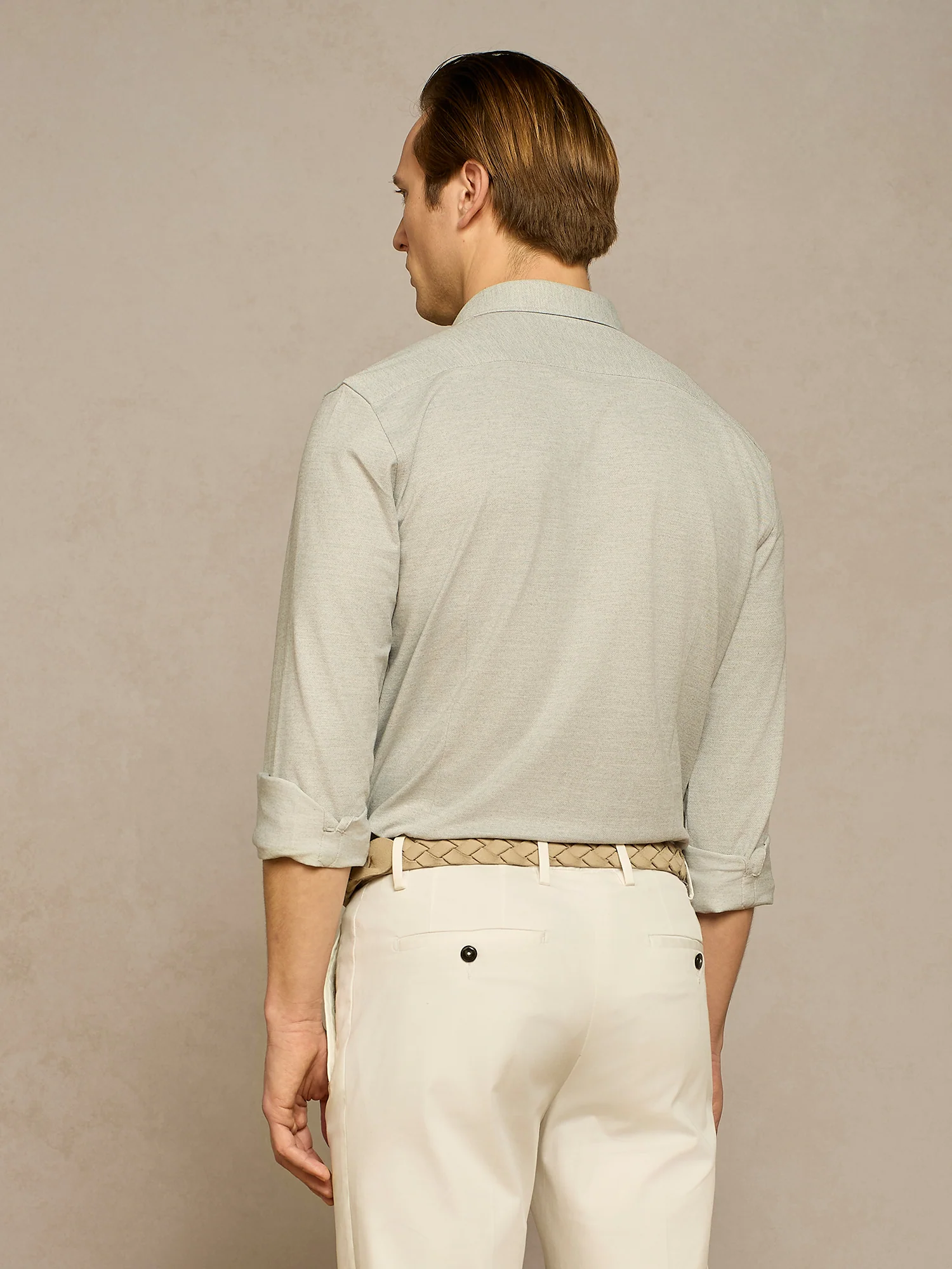 Camicia piquet tecnico grigia - Image 4