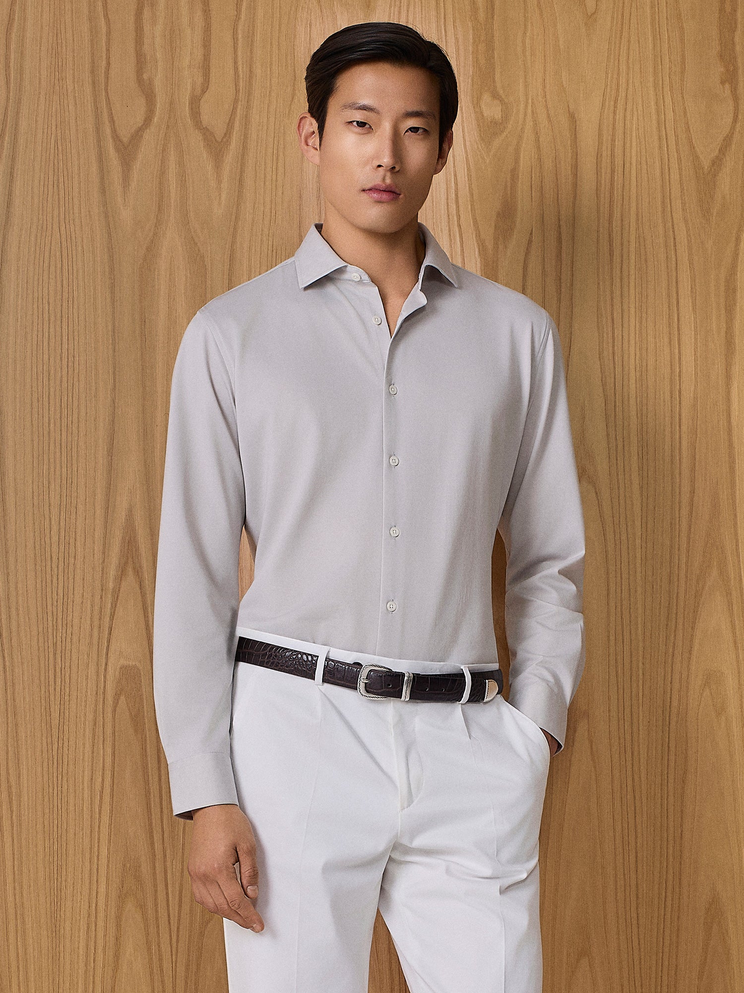 Camicia tecnica grigio chiaro