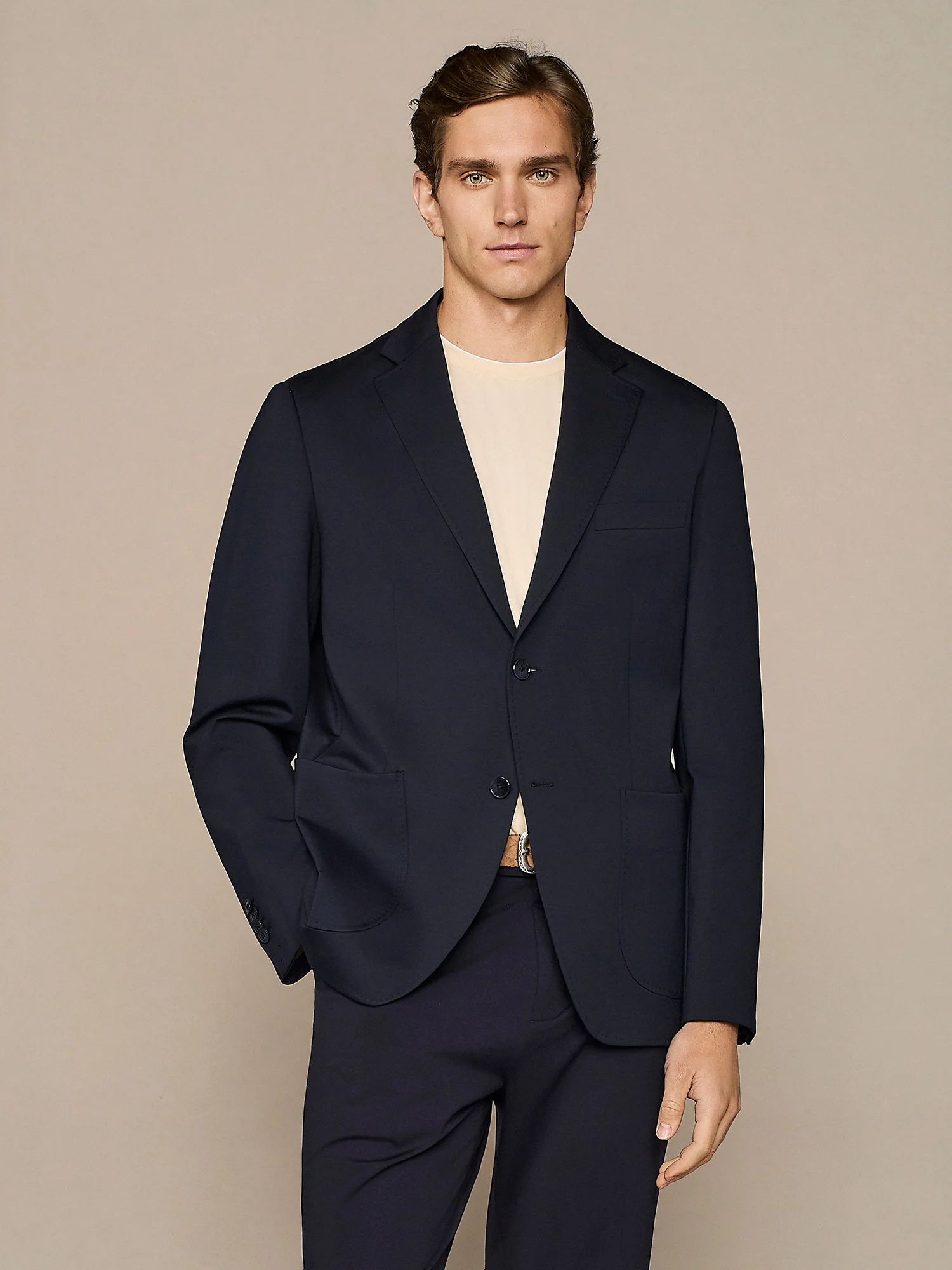 Giacca in jersey navy