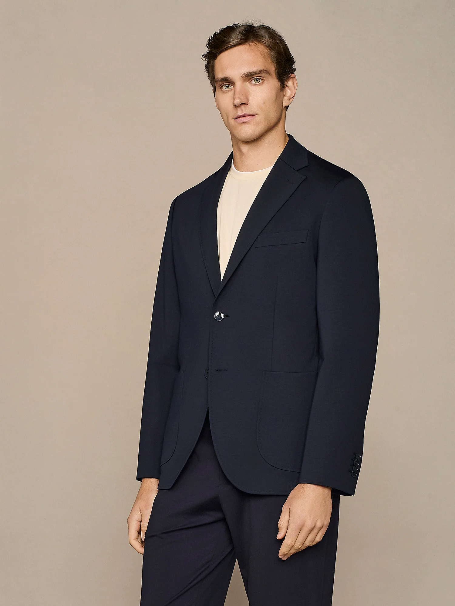 Giacca in jersey navy - Image 2