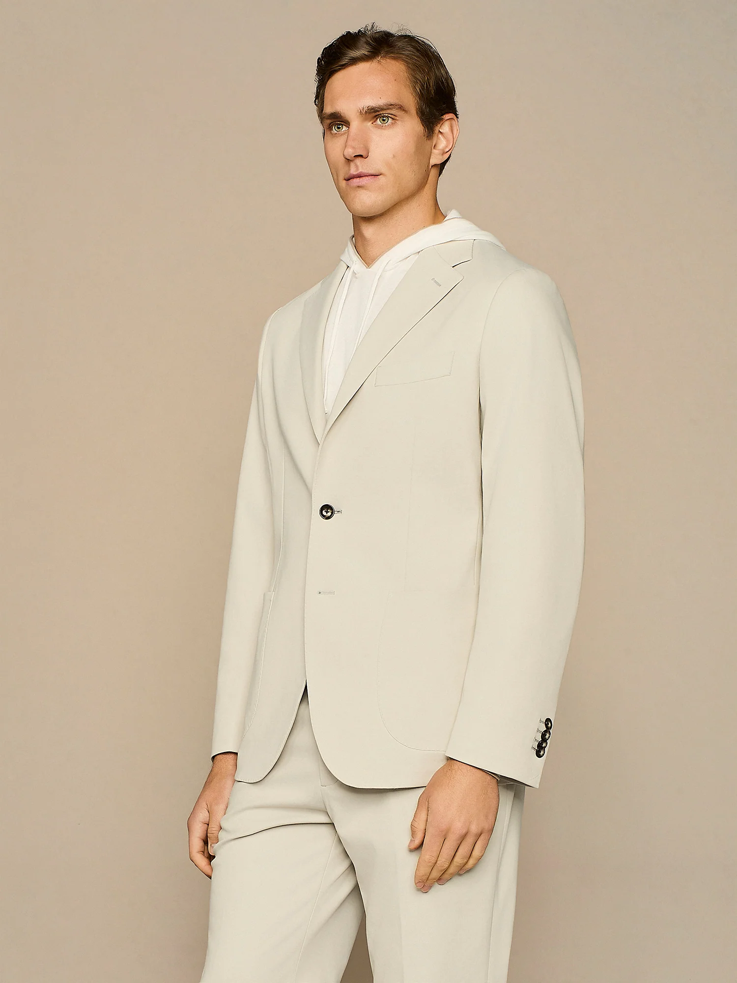 Giacca jersey piquet stone - Image 2