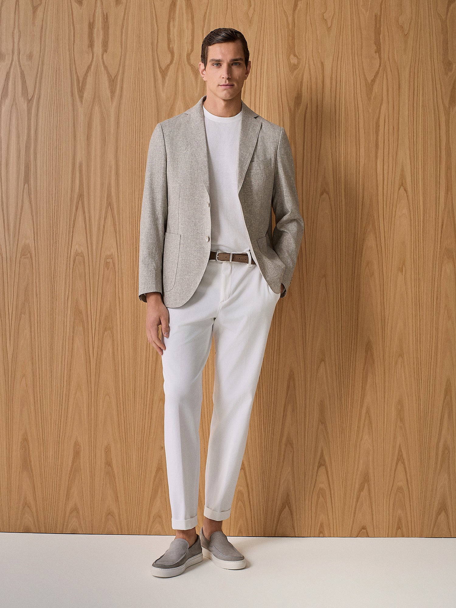 Giacca misto lana beige - Image 3