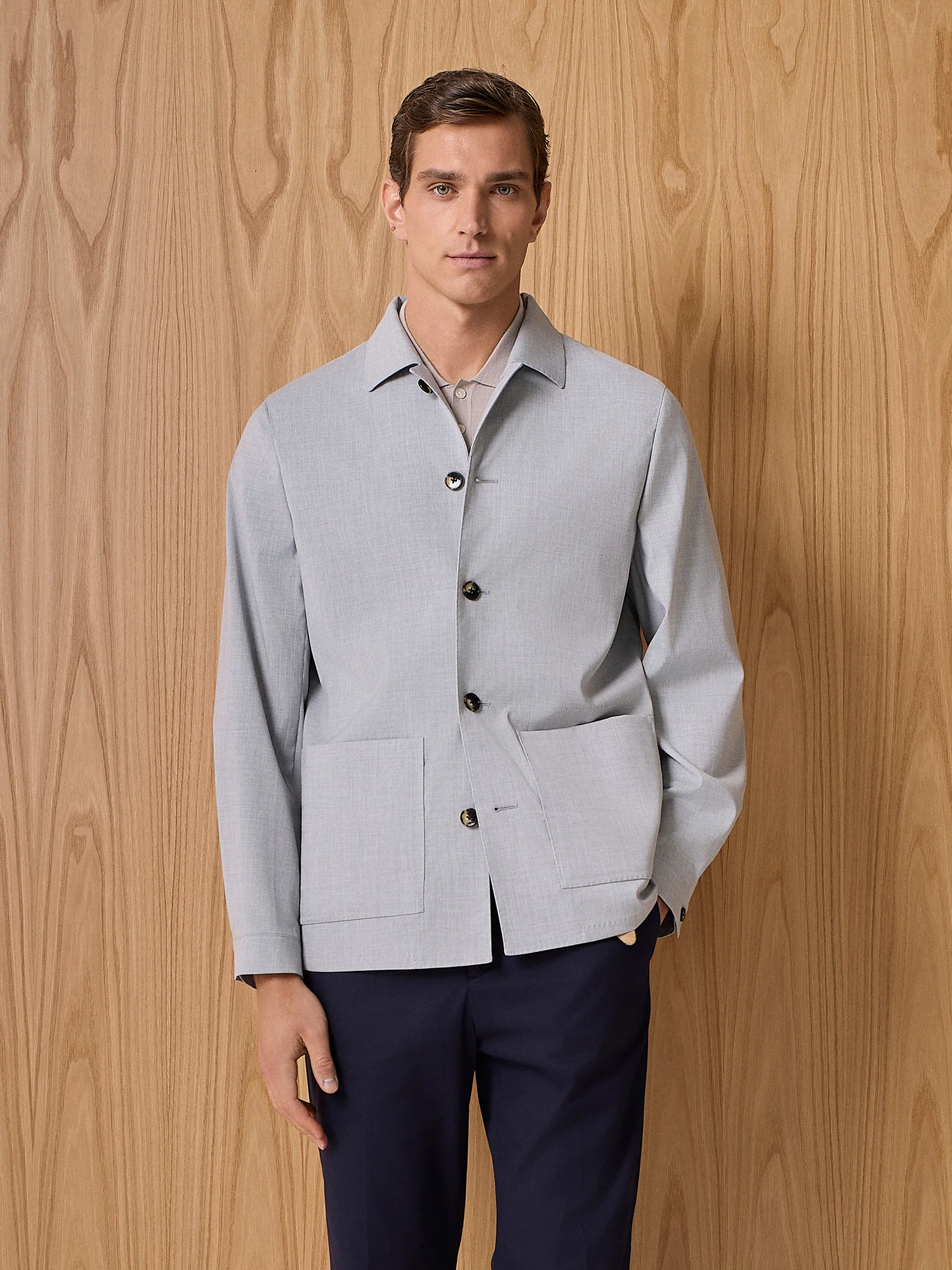 Giacca worker grigio chiaro