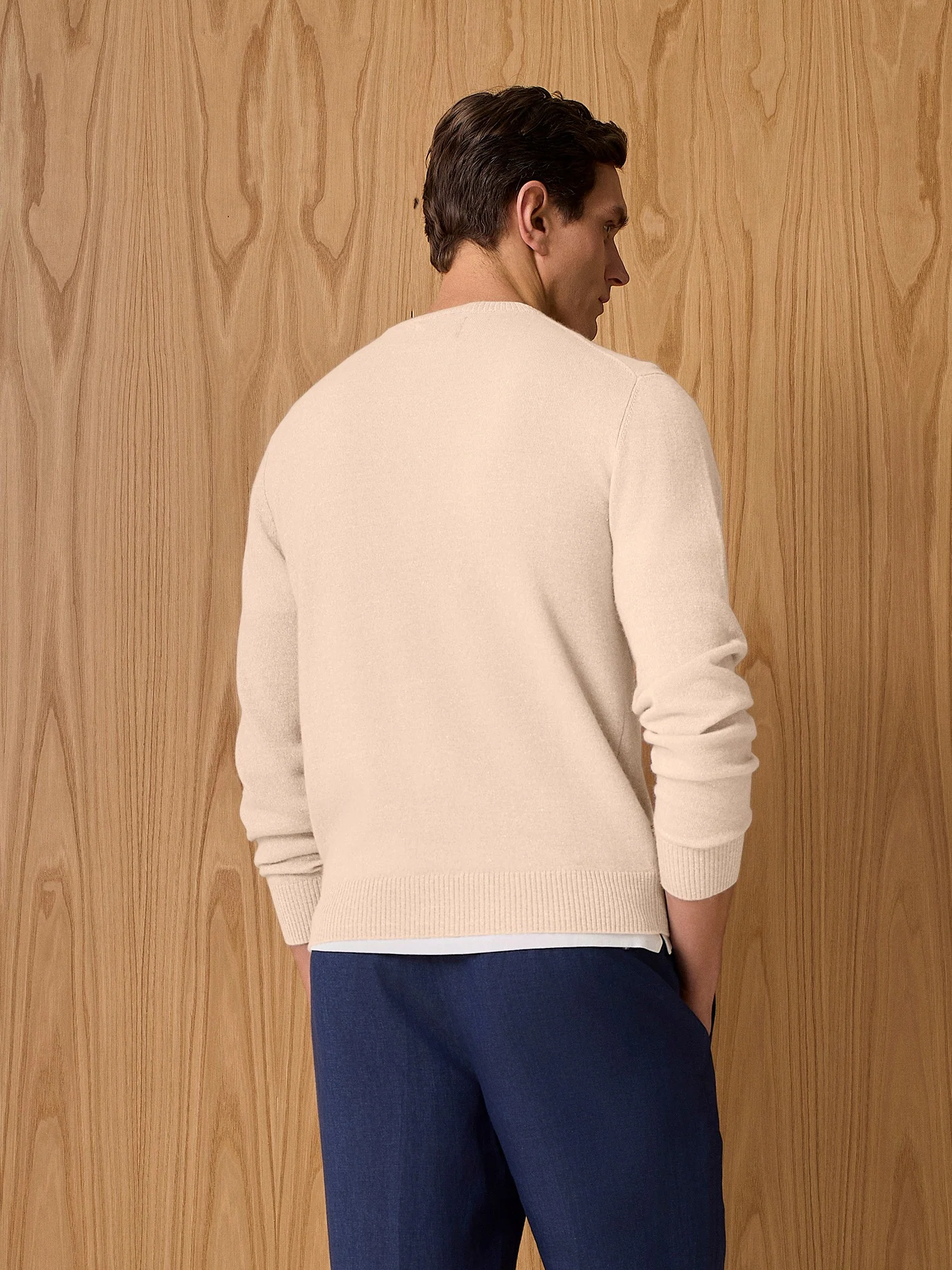 Girocollo in maglia misto cashmere apricot - Image 4