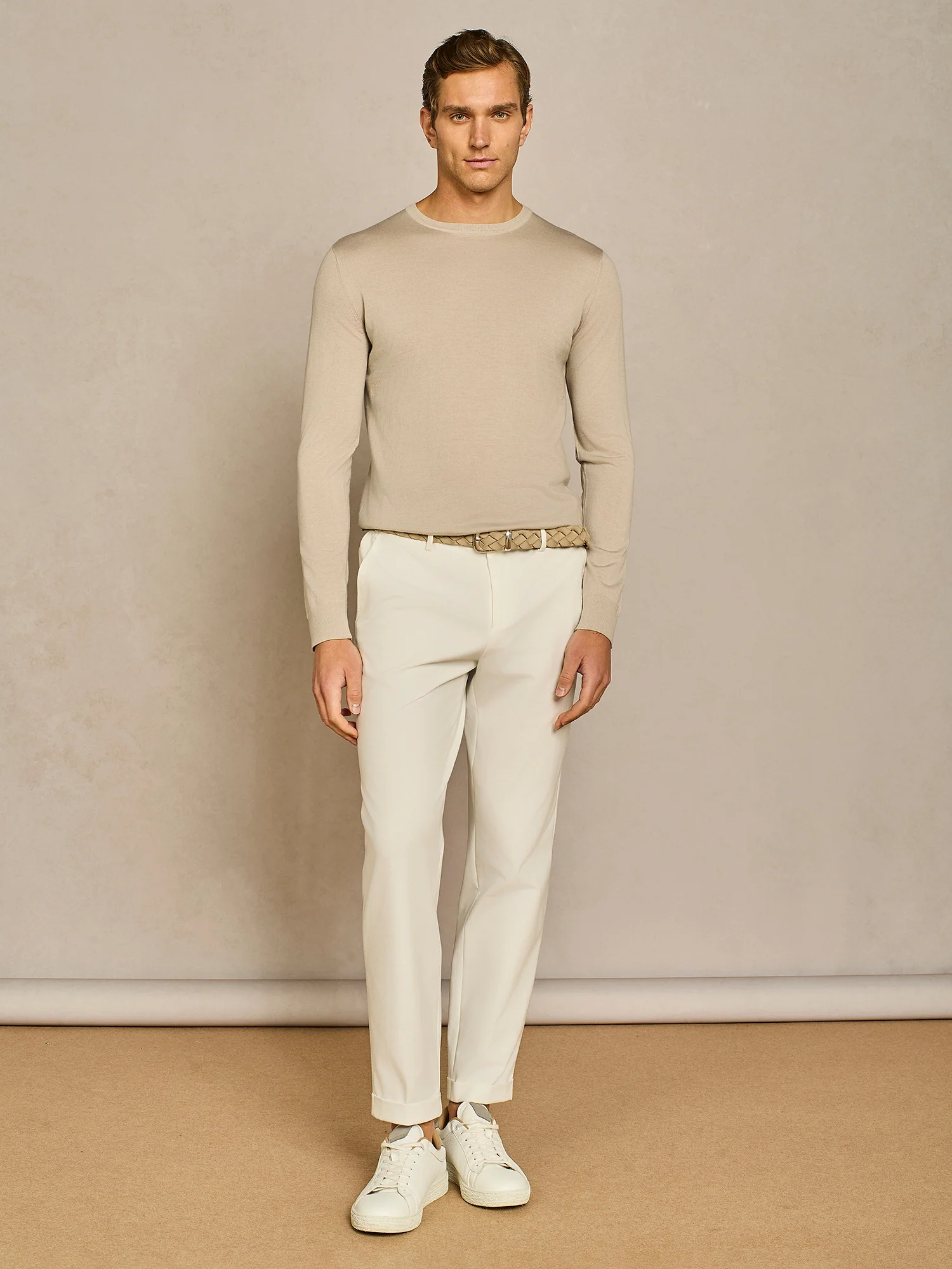 Girocollo in maglia misto seta e cashmere burro - Image 3
