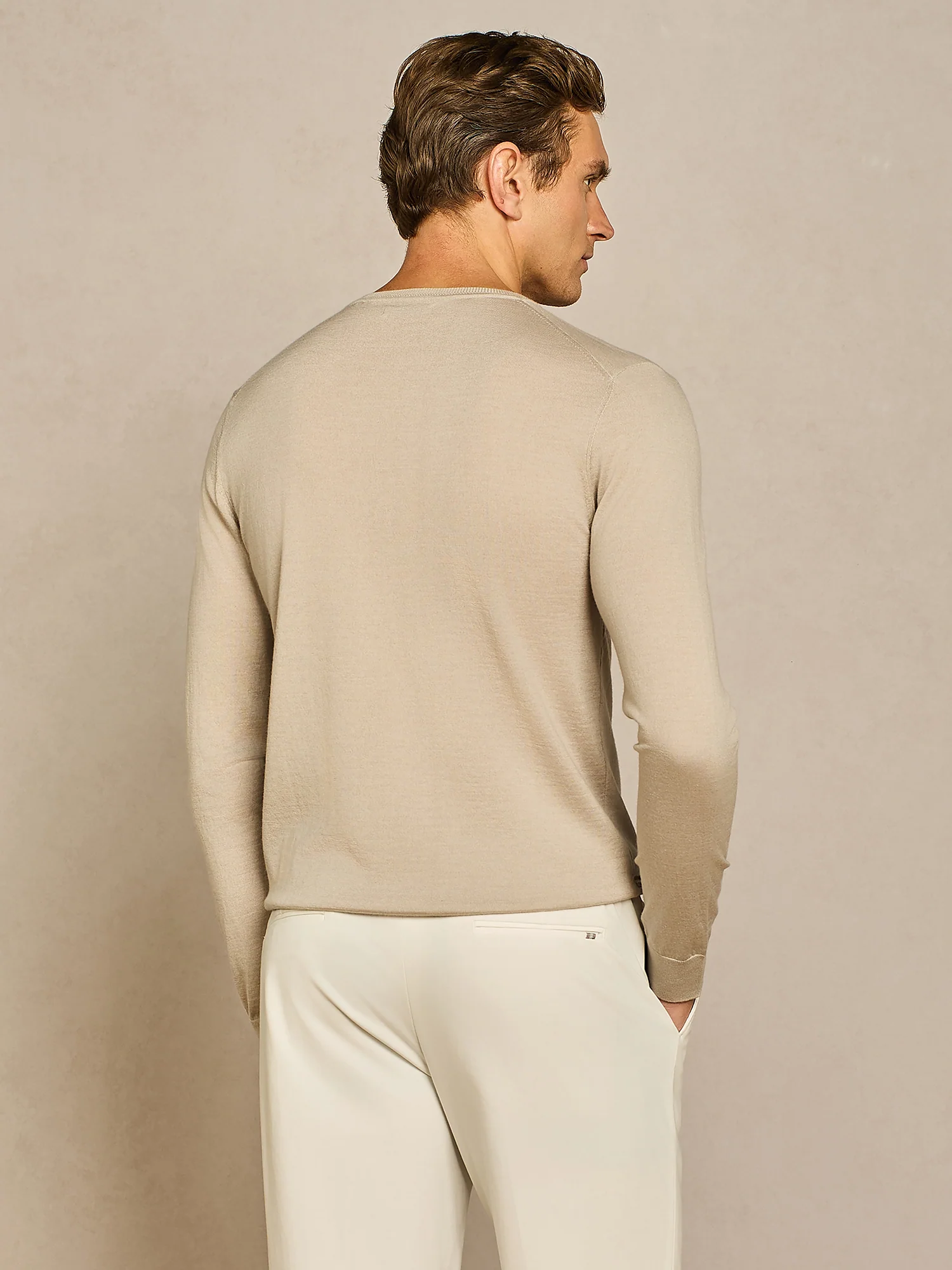Girocollo in maglia misto seta e cashmere burro - Image 4