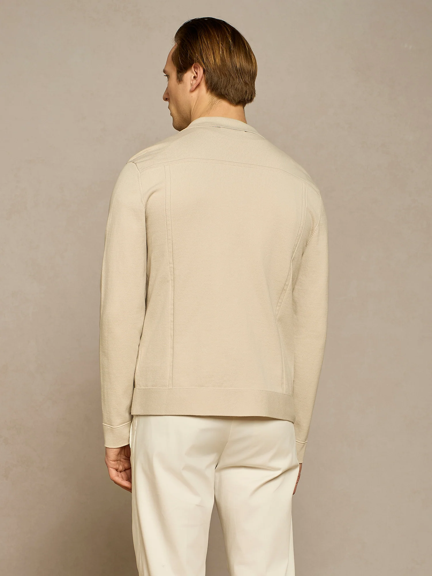 Giubbino trucker in maglia burro - Image 4