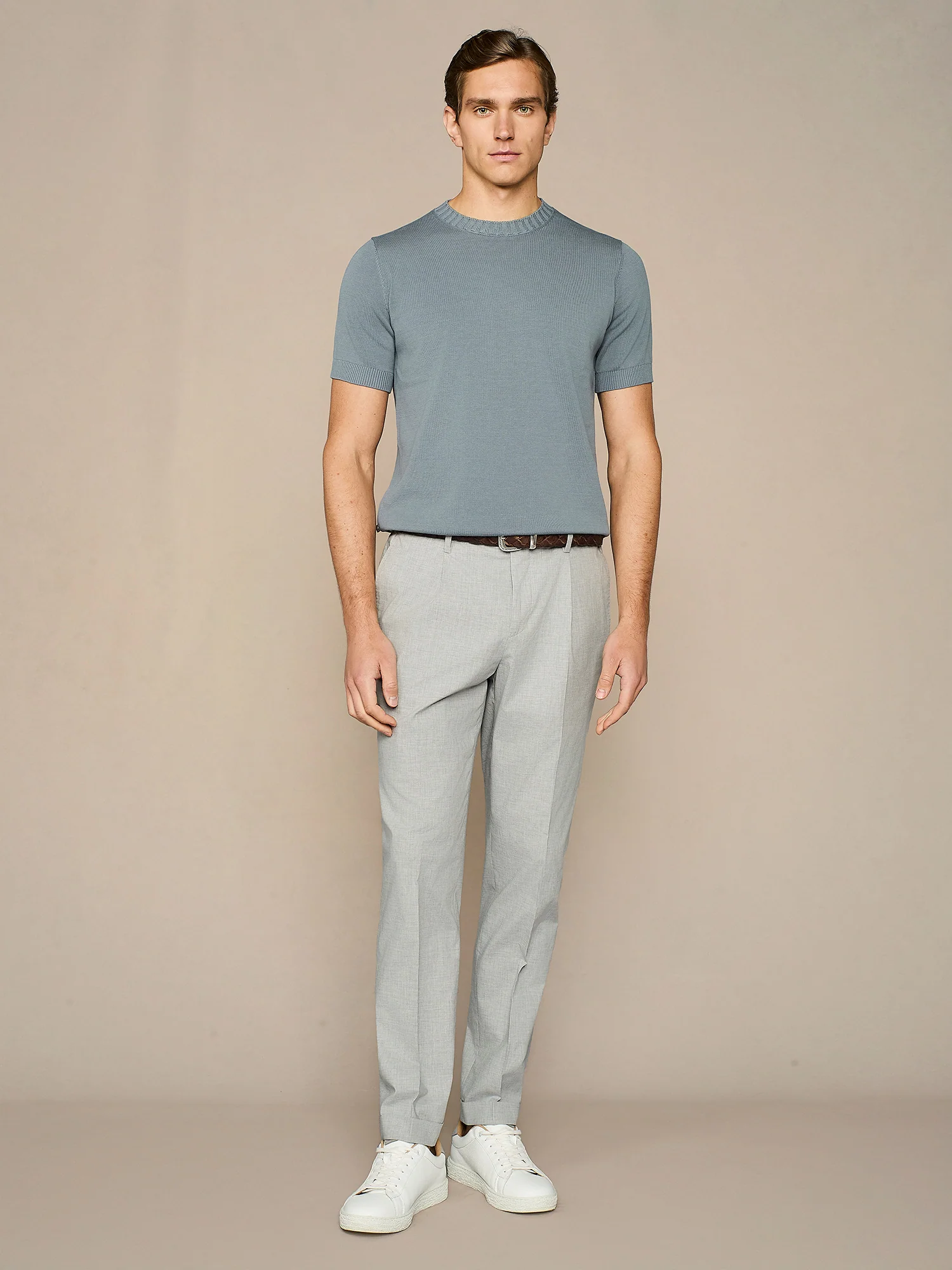 Pantalone con laccio grigio chiaro