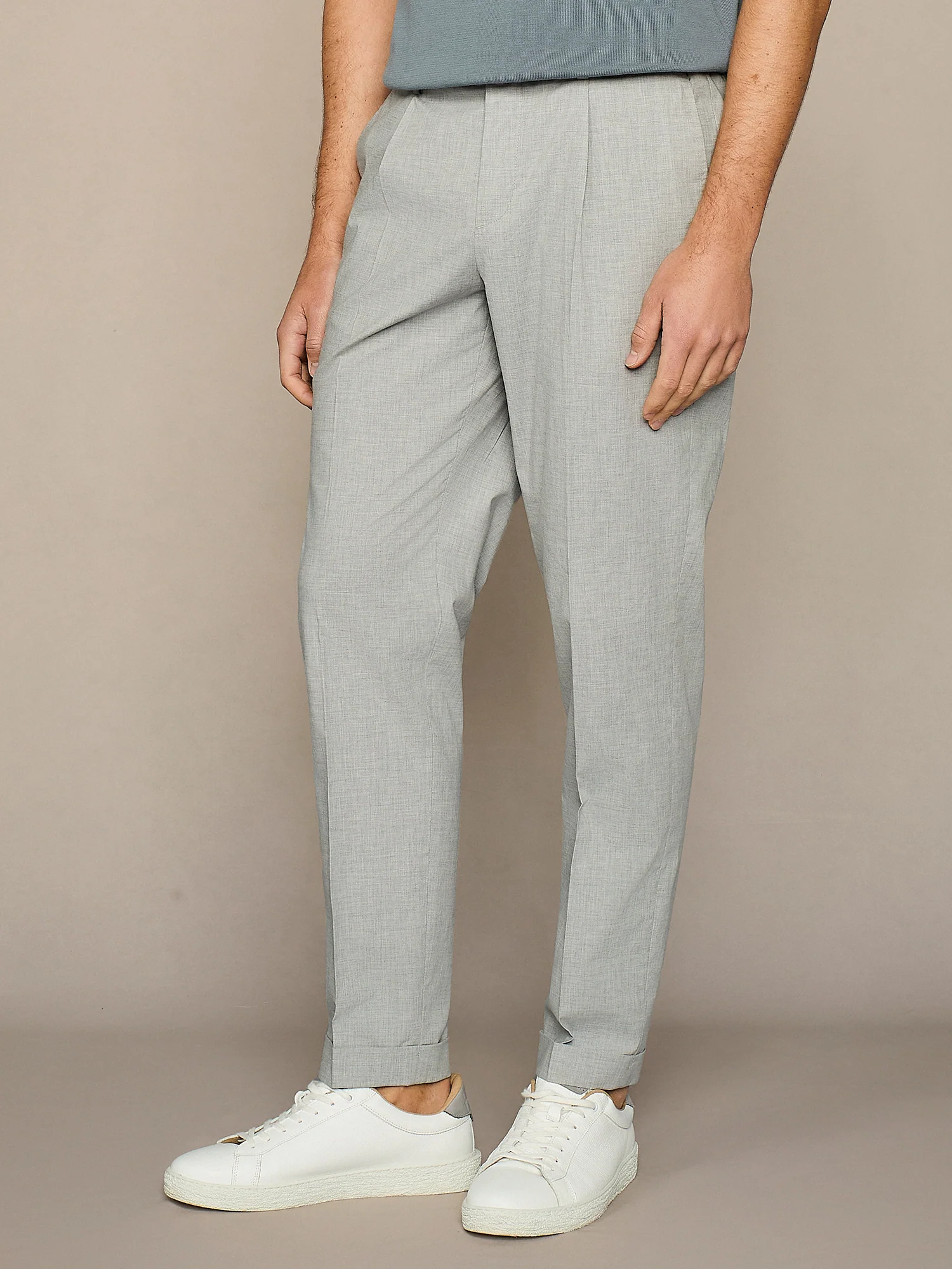 Pantalone con laccio grigio chiaro - Image 3
