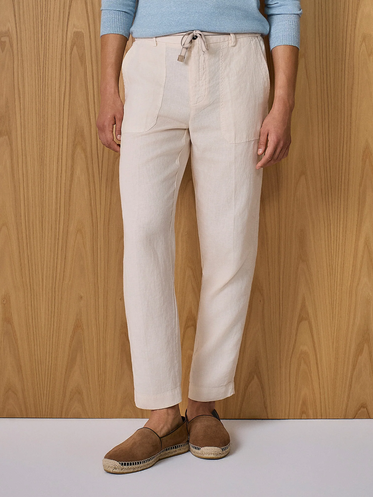 Pantalone fatigue lino apricot - Image 2