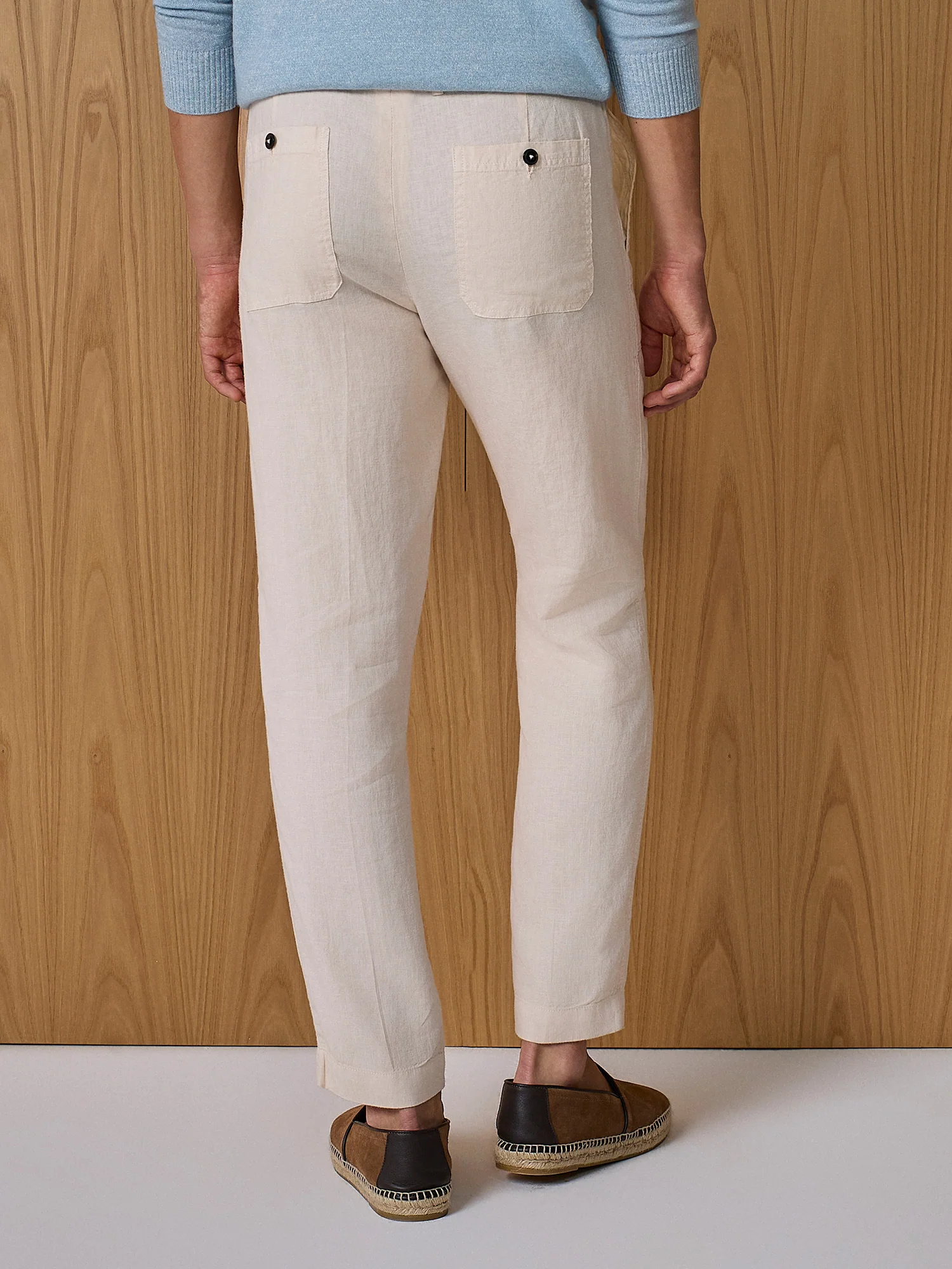 Pantalone fatigue lino apricot - Image 4