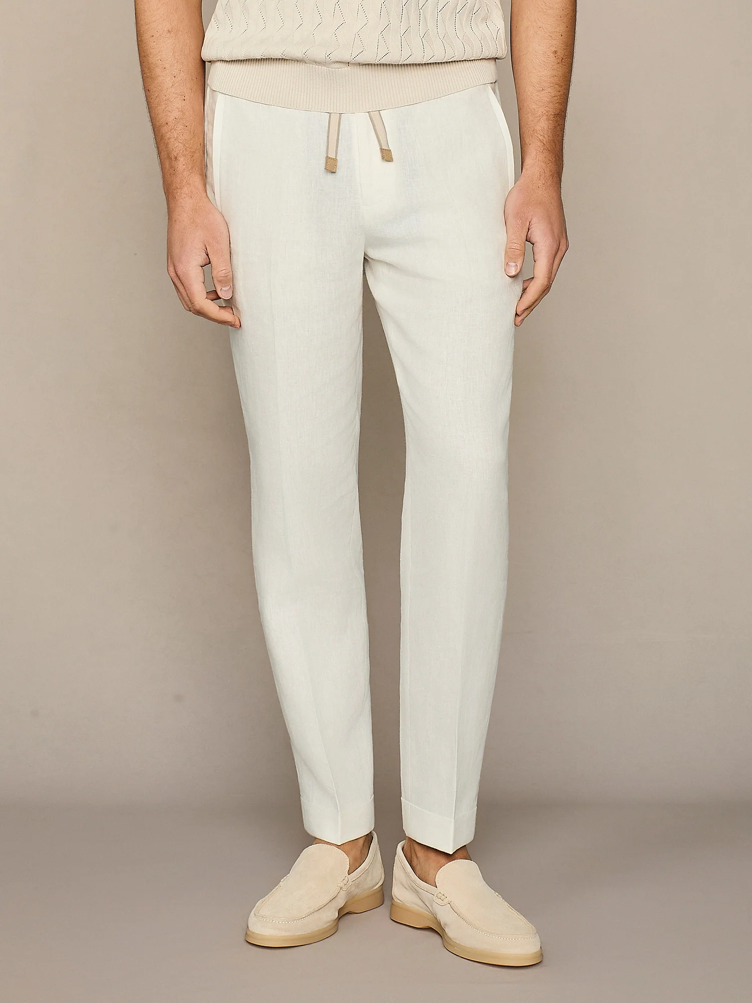 Pantalone in lino bianco - Image 2