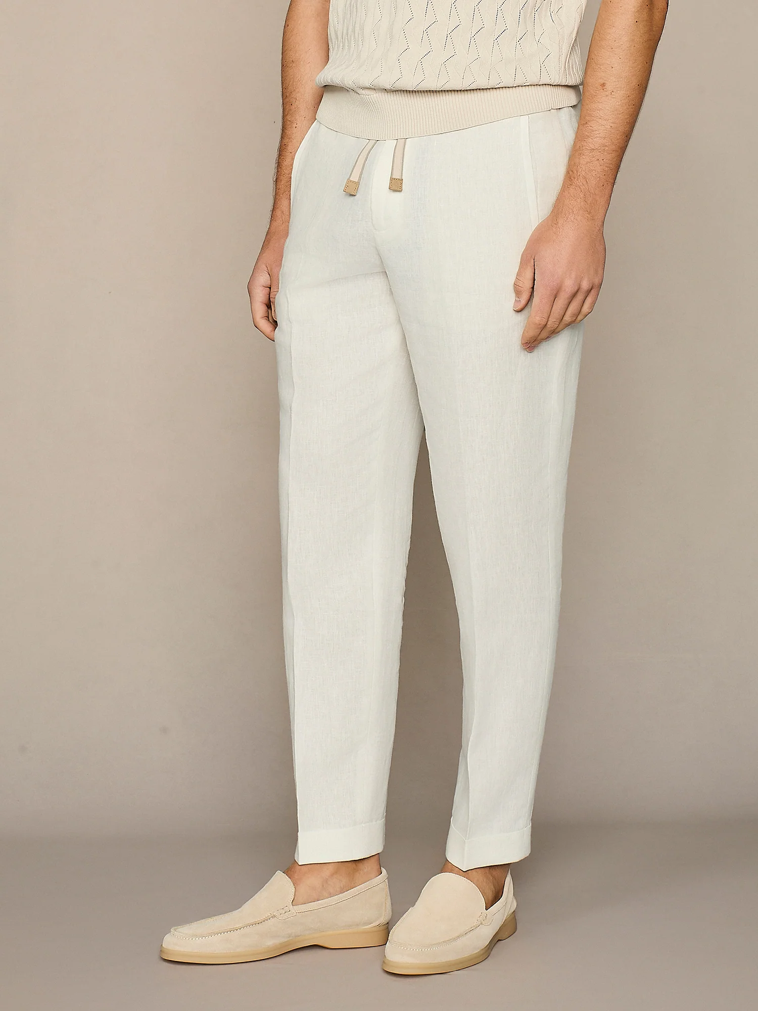 Pantalone in lino bianco - Image 3
