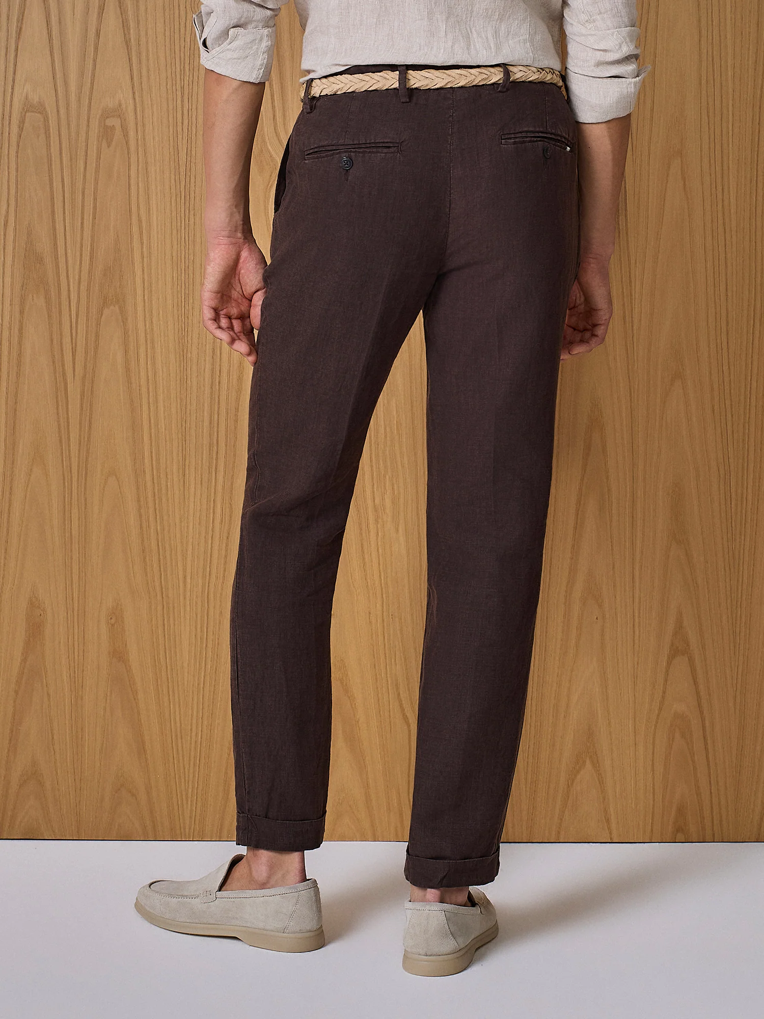 Pantalone in lino moro - Image 4