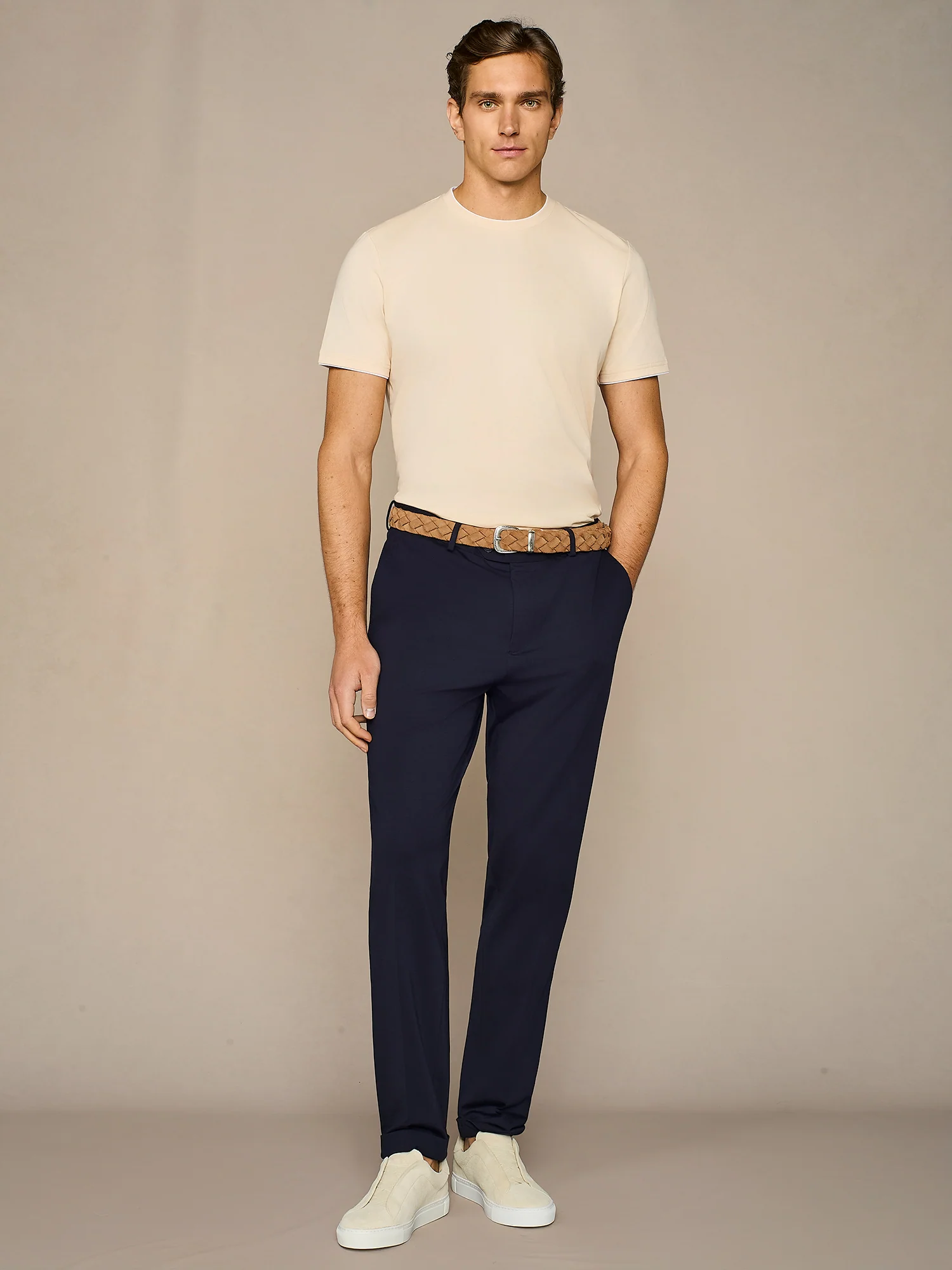 Pantalone jersey blu navy