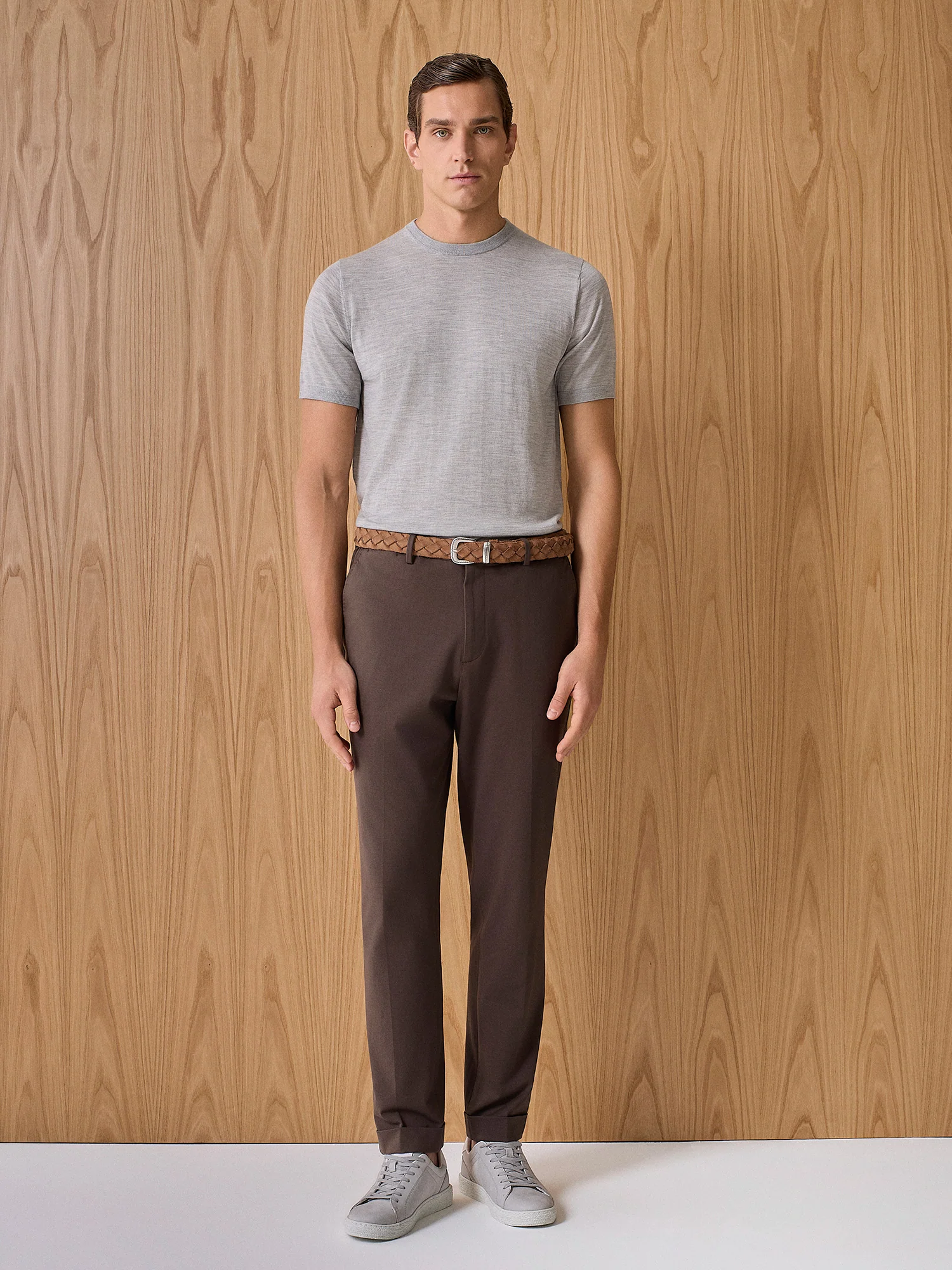 Pantalone jersey piquet moro