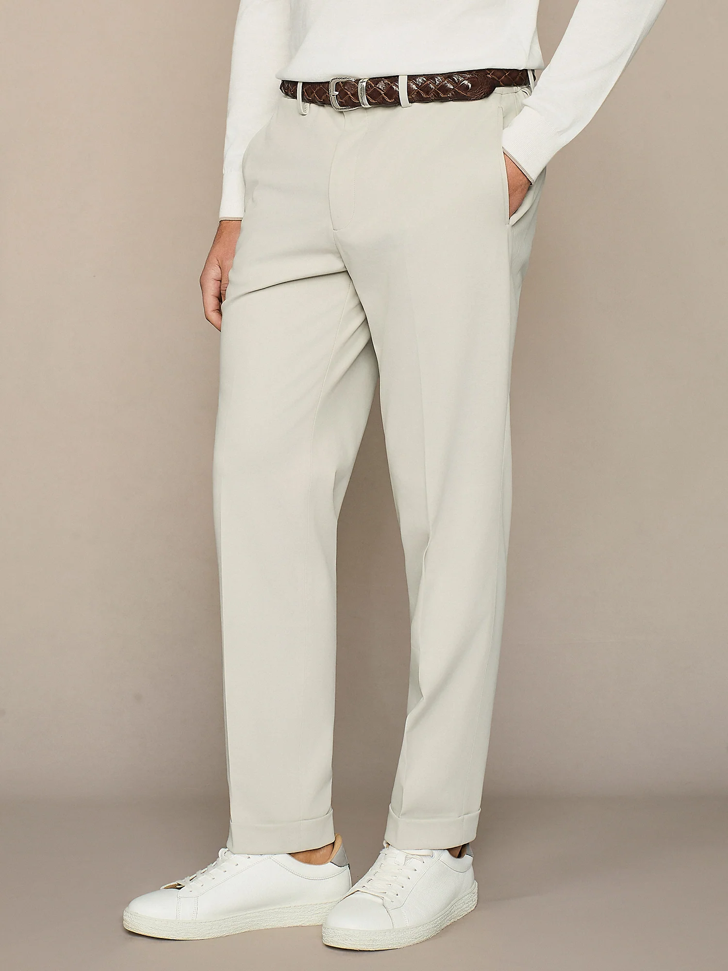 Pantalone jersey piquet stone - Image 3