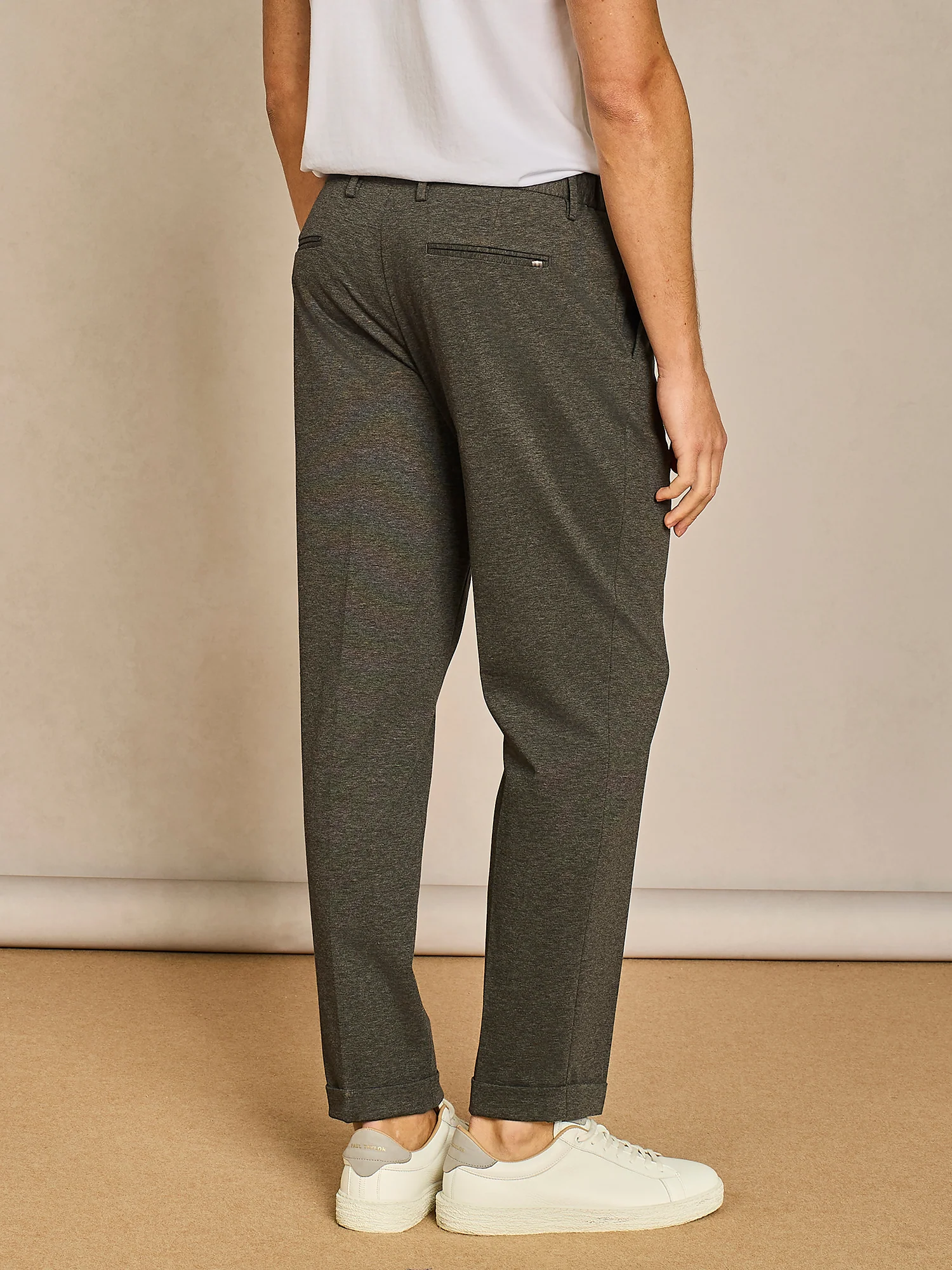 Pantalone laccio cotone grigio - Image 4