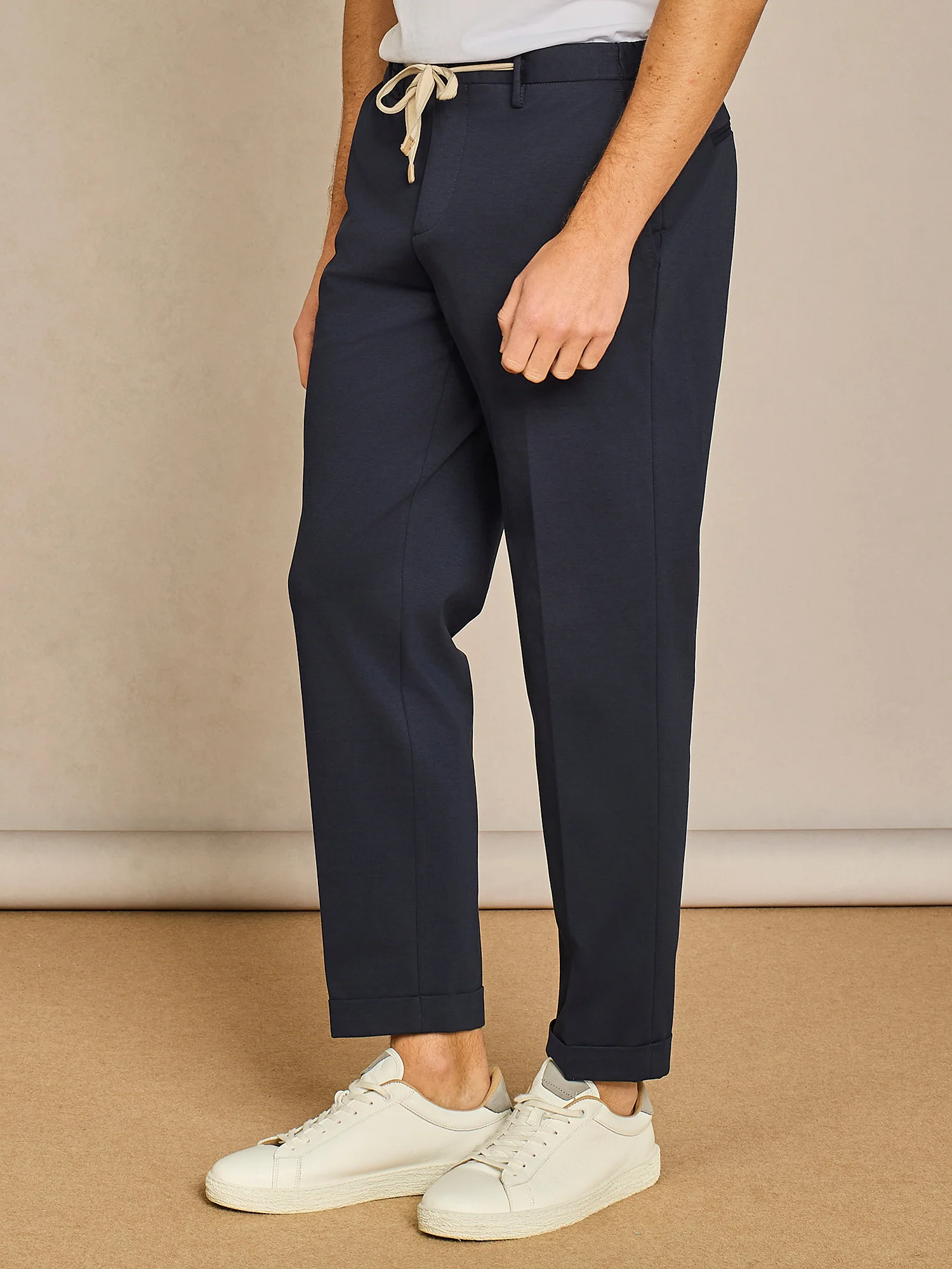 Pantalone laccio jersey blu - Image 3