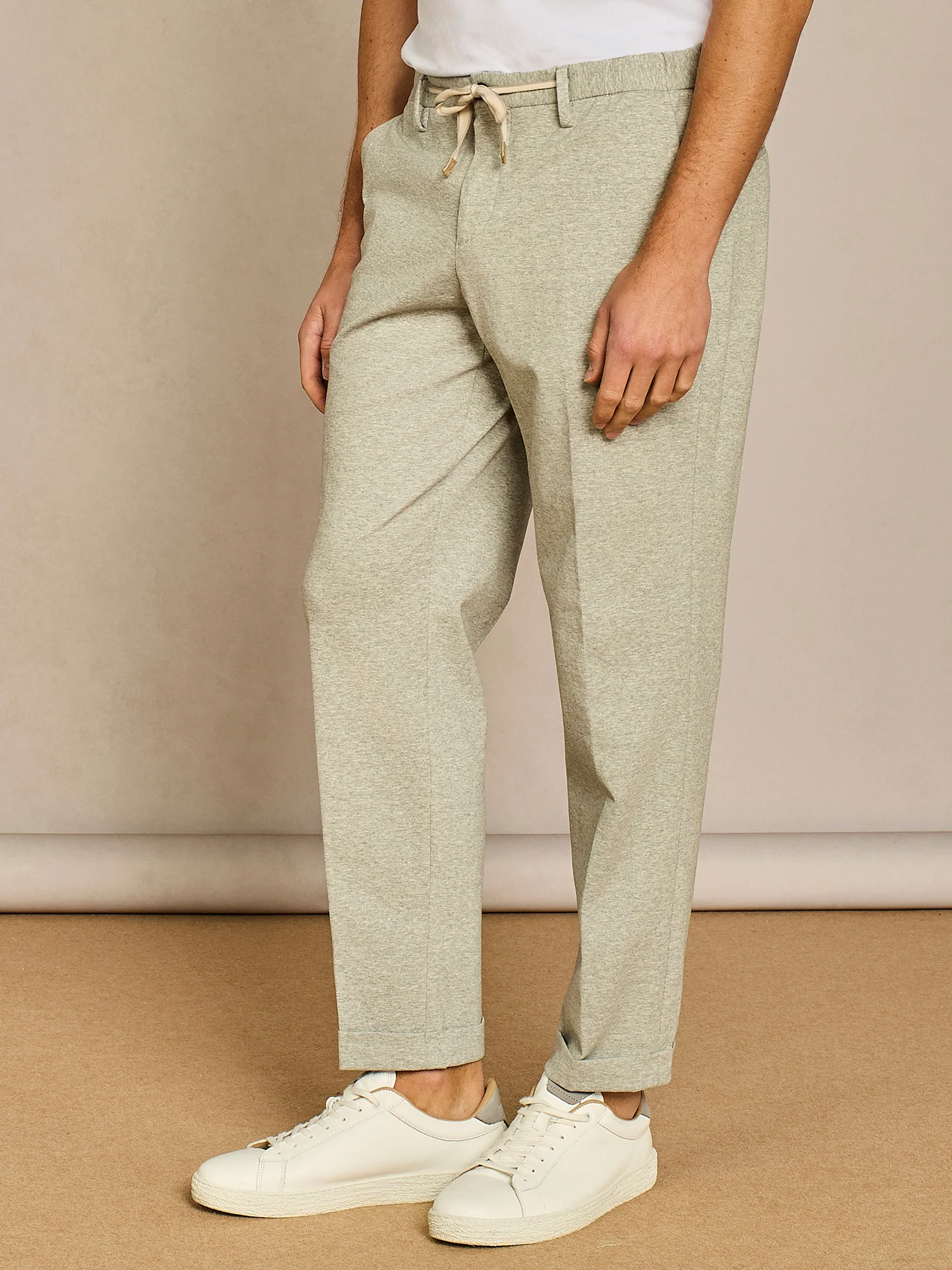 Pantalone laccio jersey grigio chiaro - Image 3