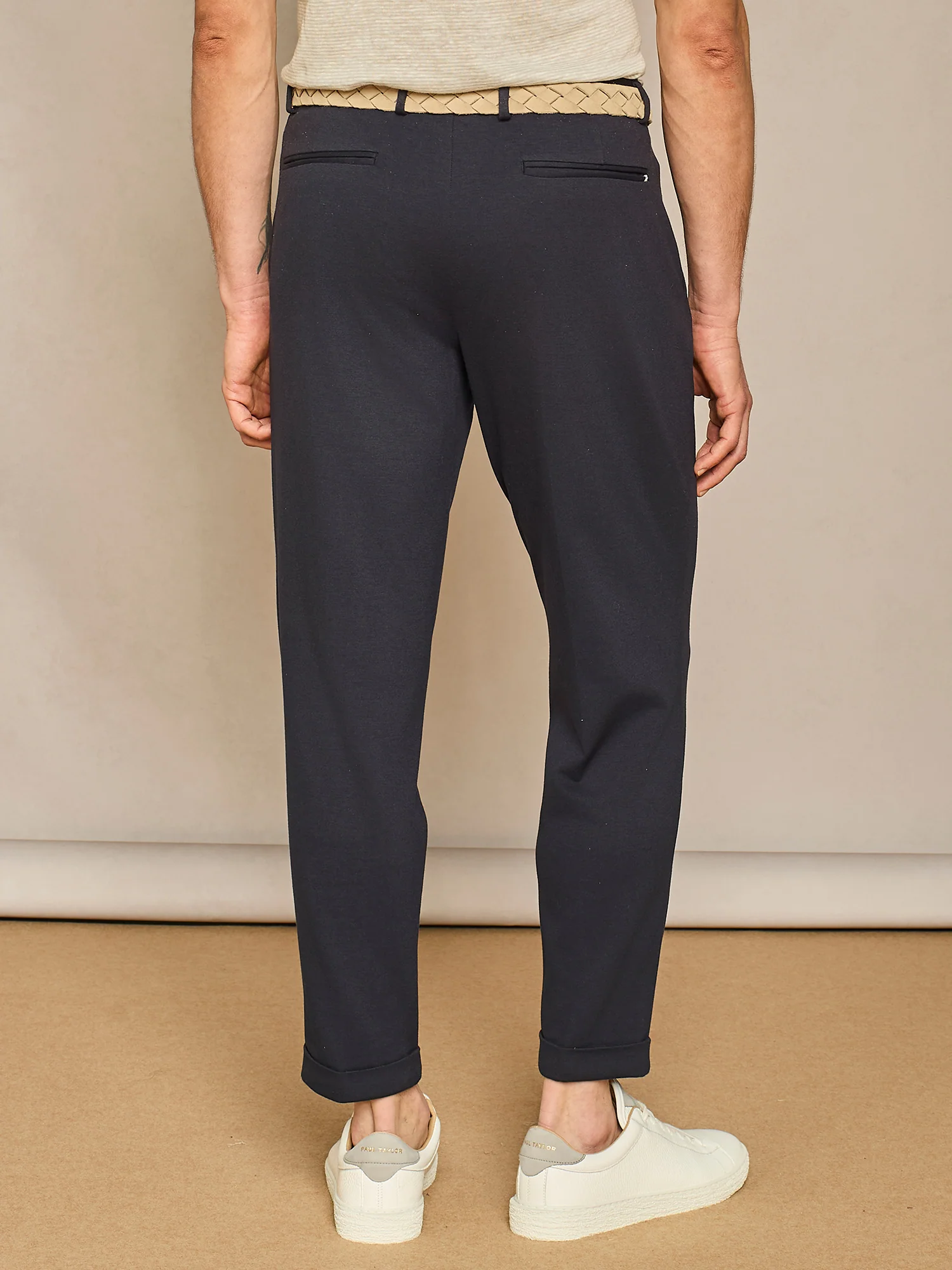 Pantalone laccio jersey blu - Image 4