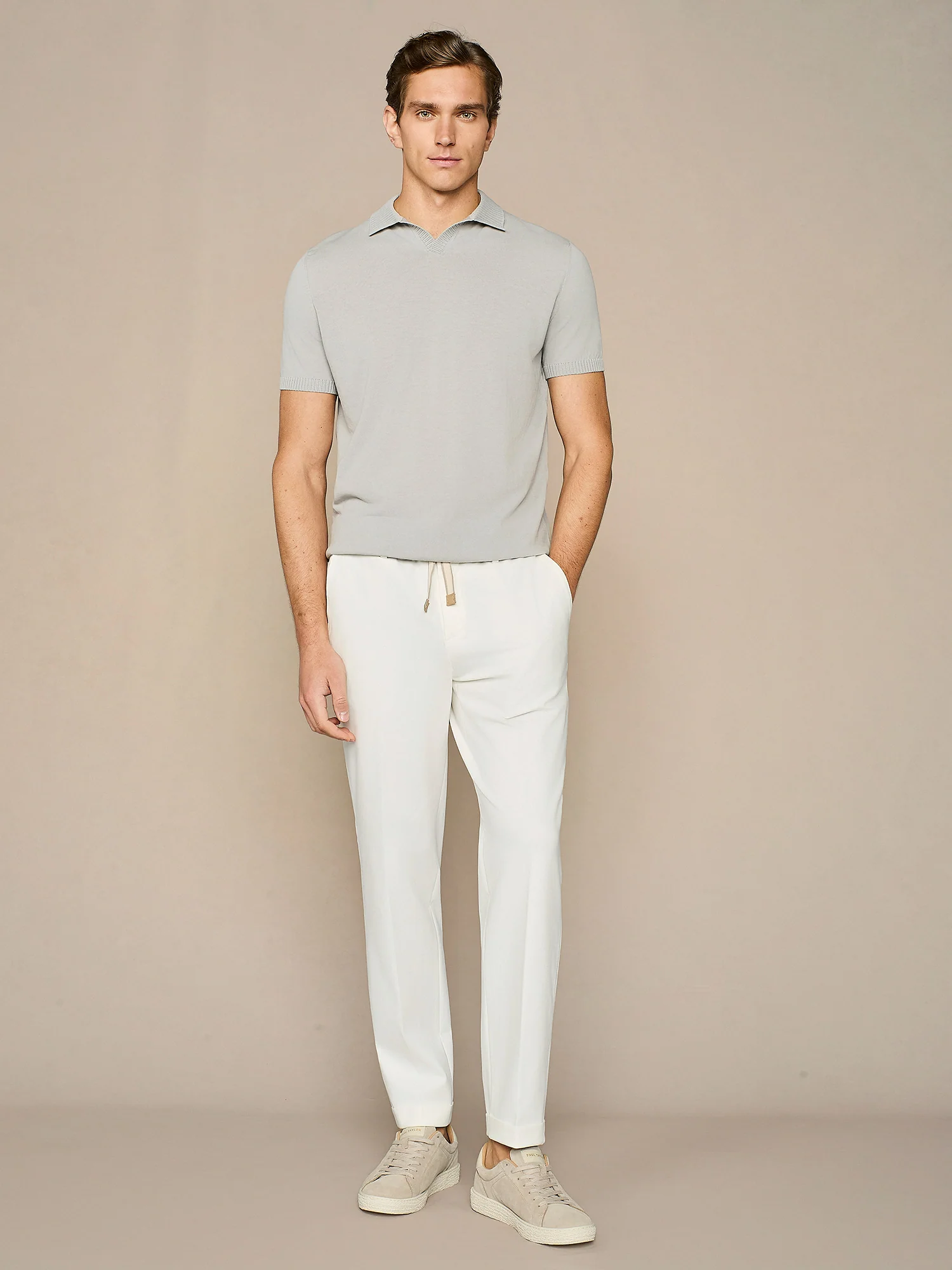 Polo crepe in maglia cloud - Image 3