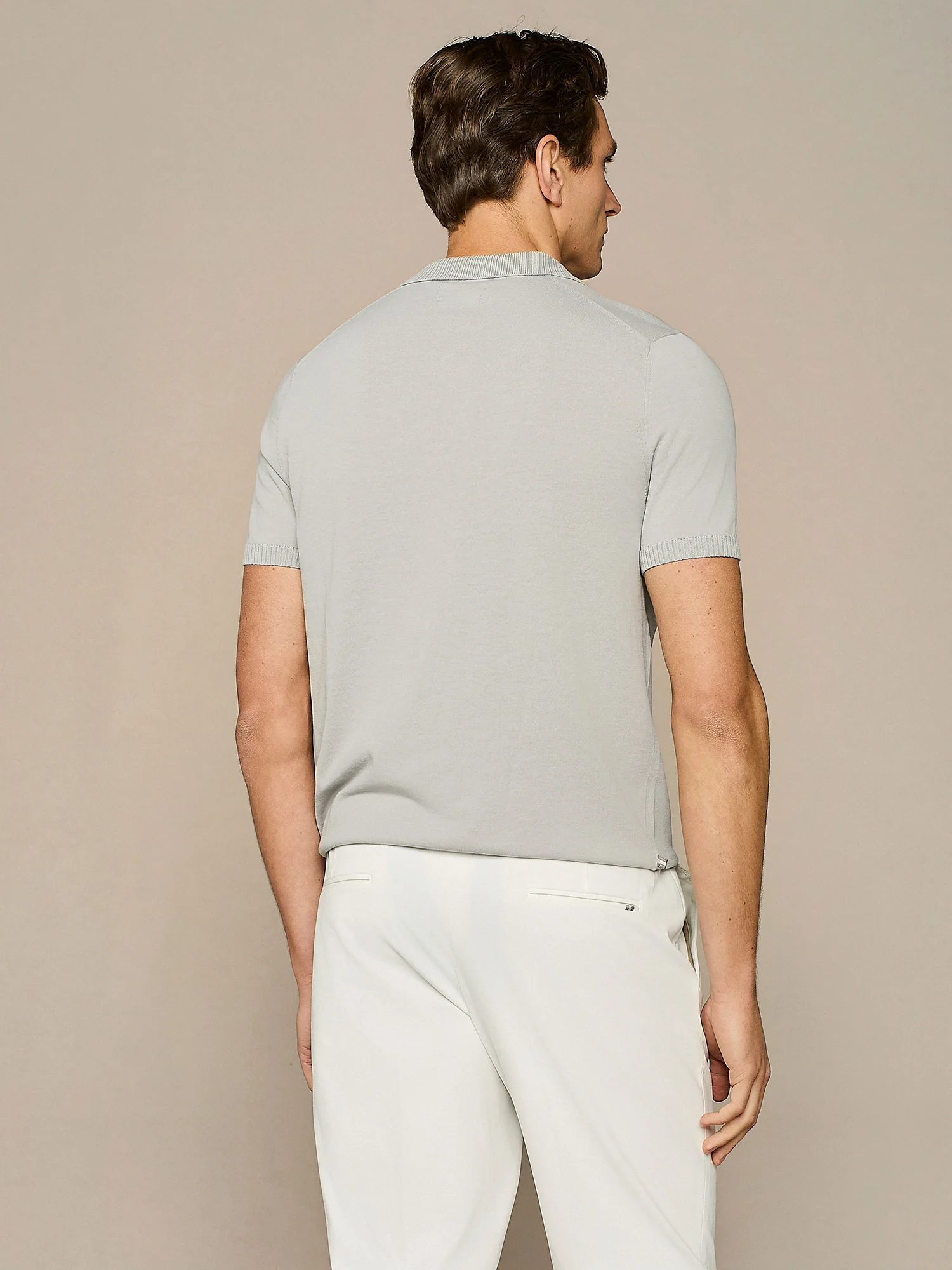 Polo crepe in maglia cloud - Image 4