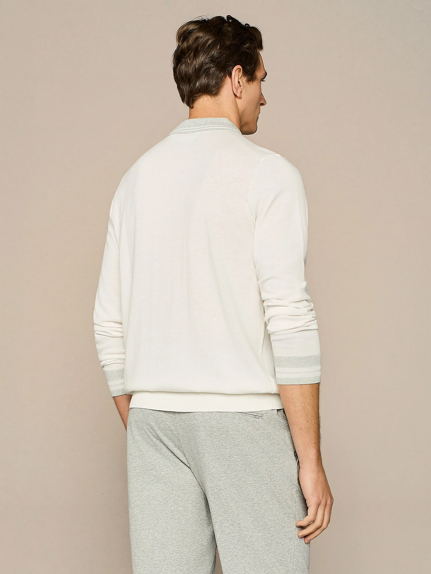 Polo girocollo in maglia bianco - Image 5