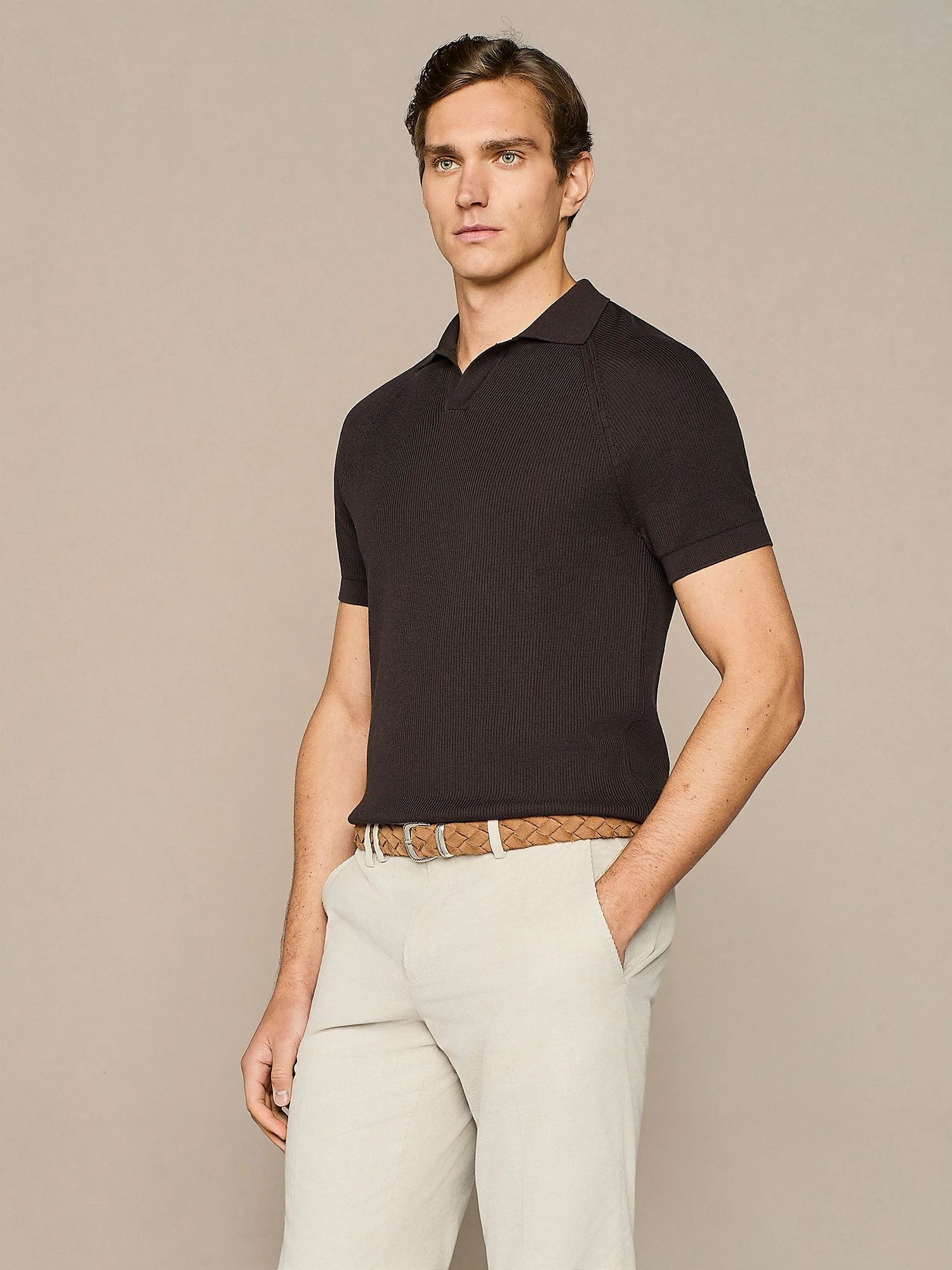 Polo in maglia costa inglese moro - Image 2