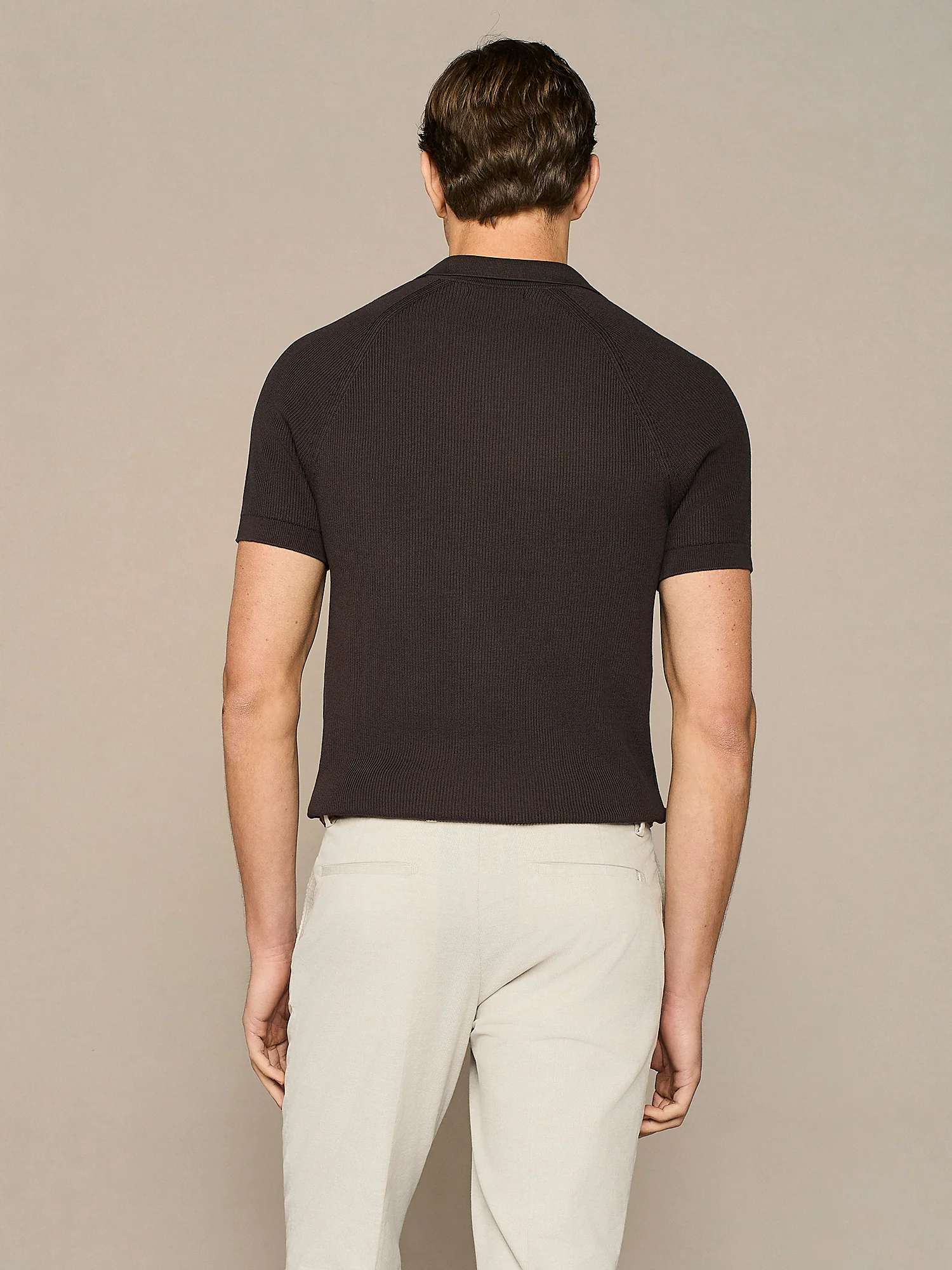 Polo in maglia costa inglese moro - Image 4