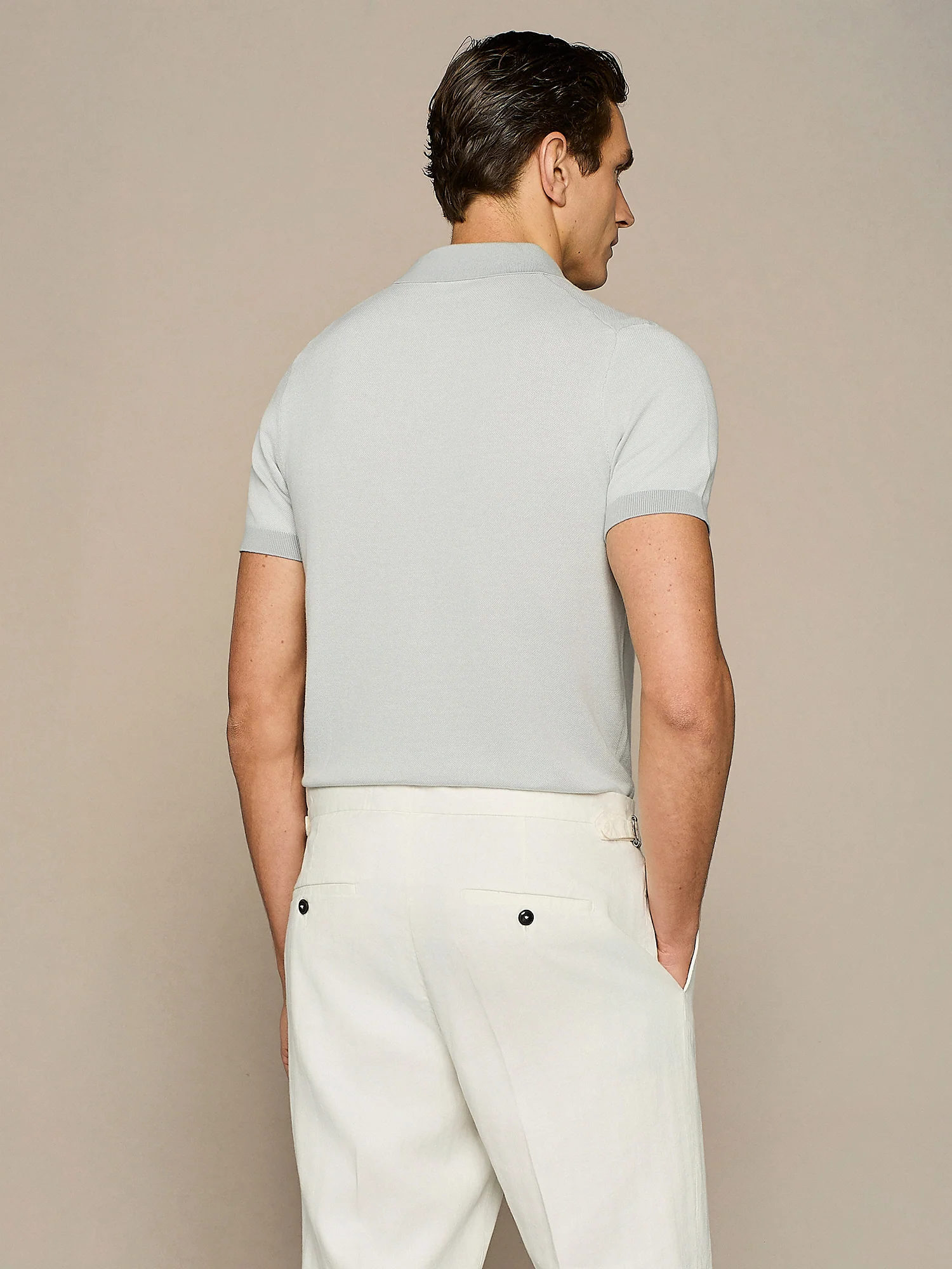 Polo in maglia piquet cloud - Image 4