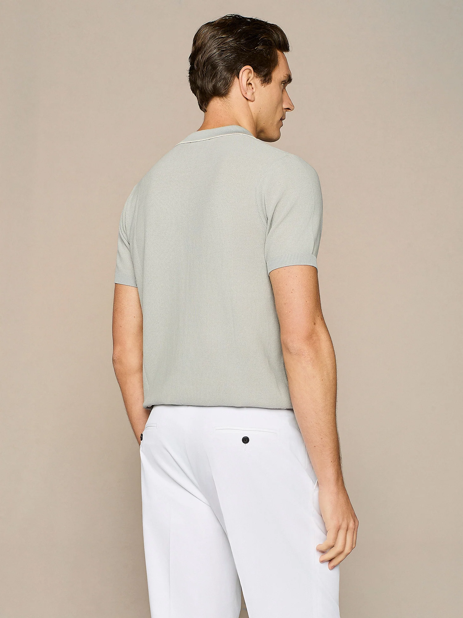 Polo in maglia piquet cloud - Image 4