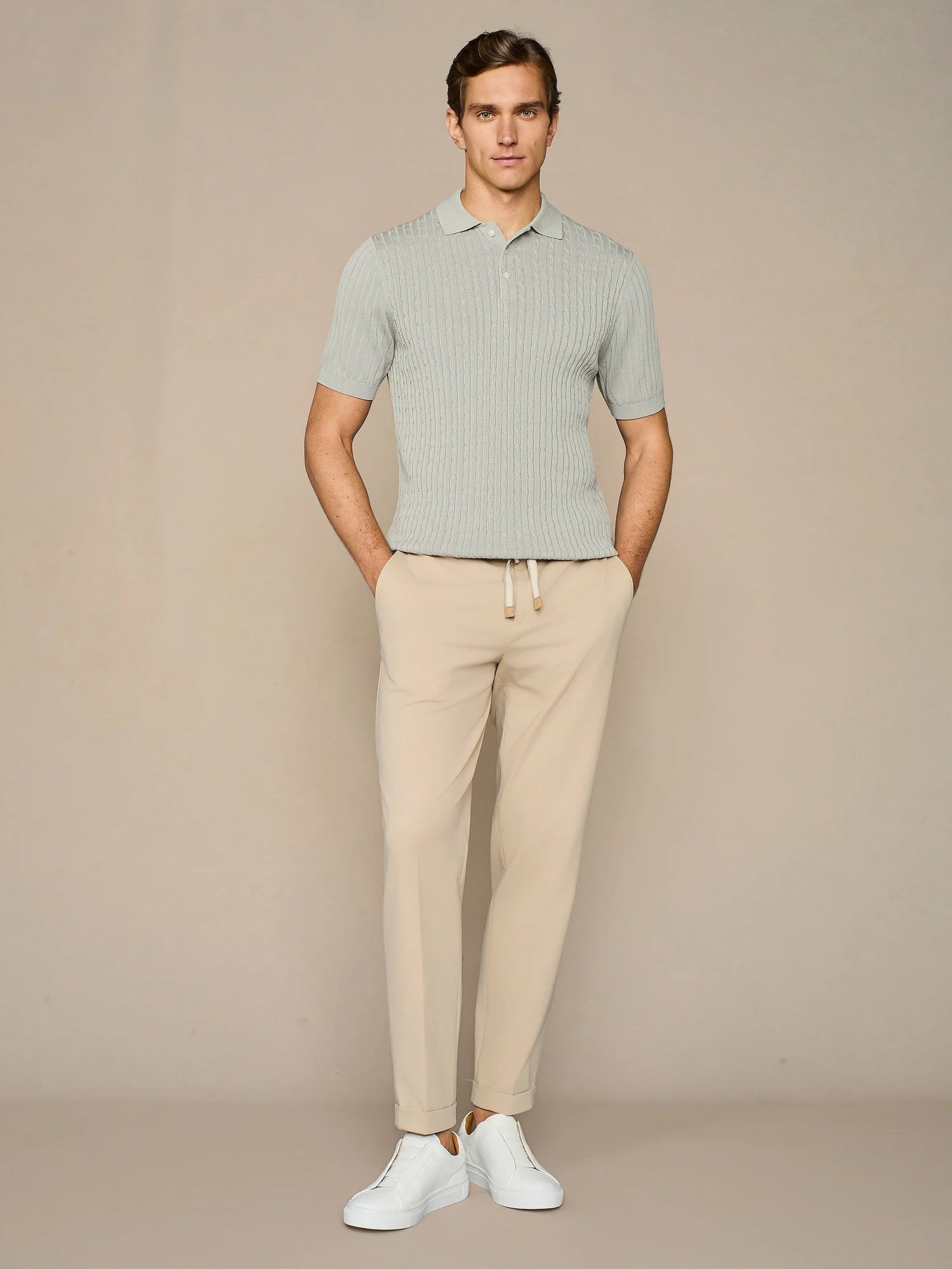 Polo trecce in maglia cloud - Image 3