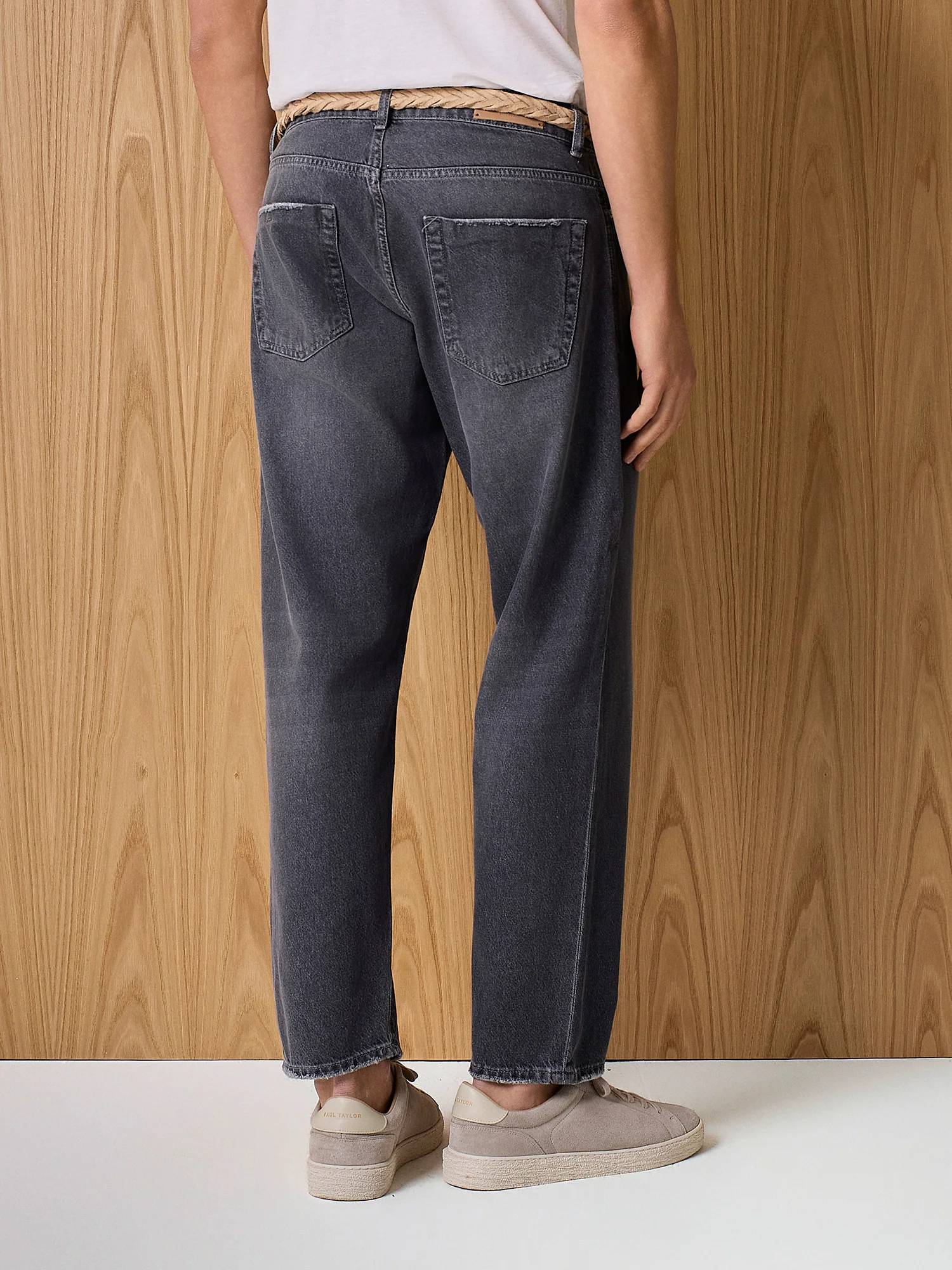 Pantalone denim cinque tasche grigio - Image 4