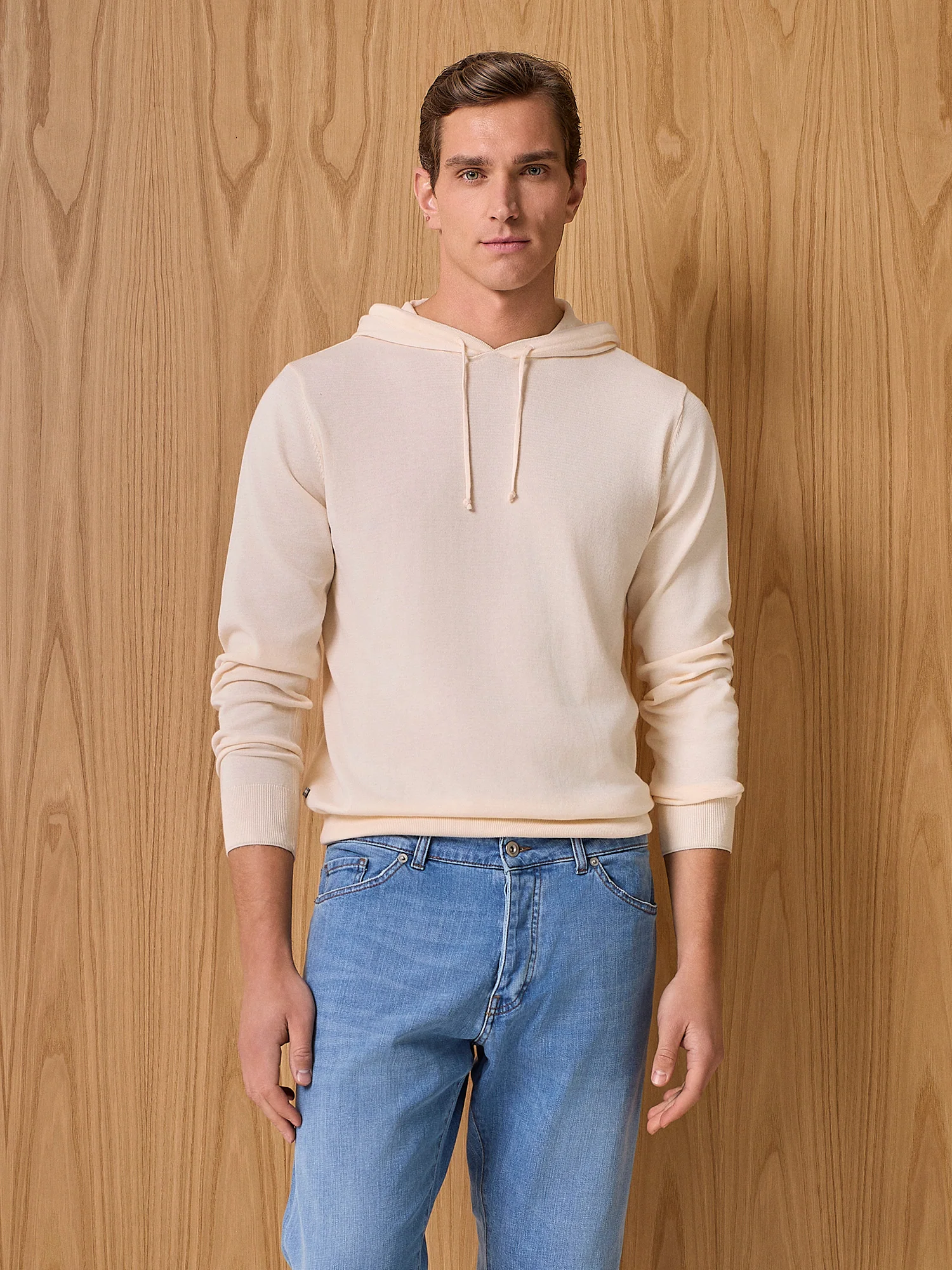 Maglia ultralight con cappuccio apricot