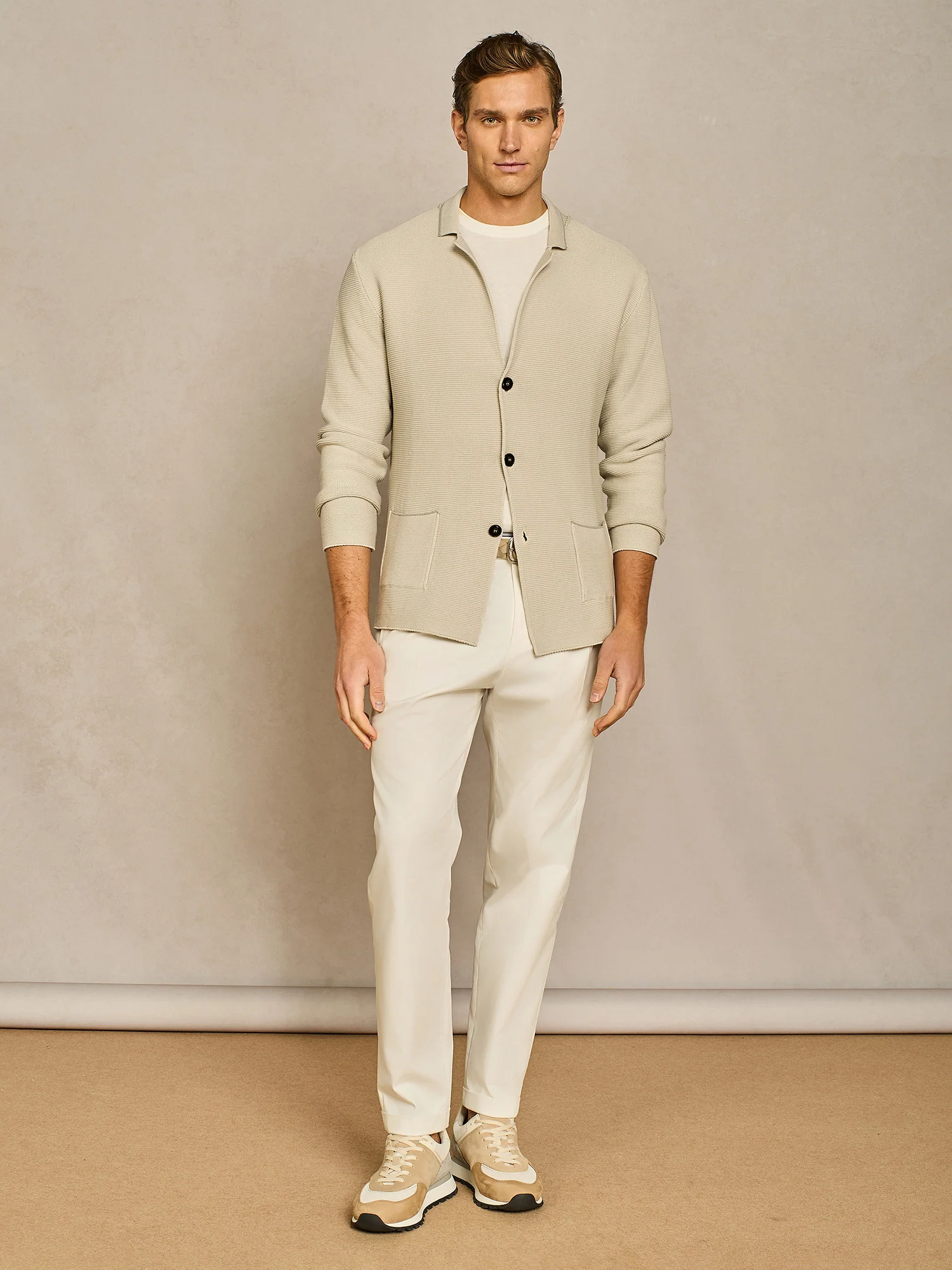 Giacca in maglia punto lins burro - Image 3