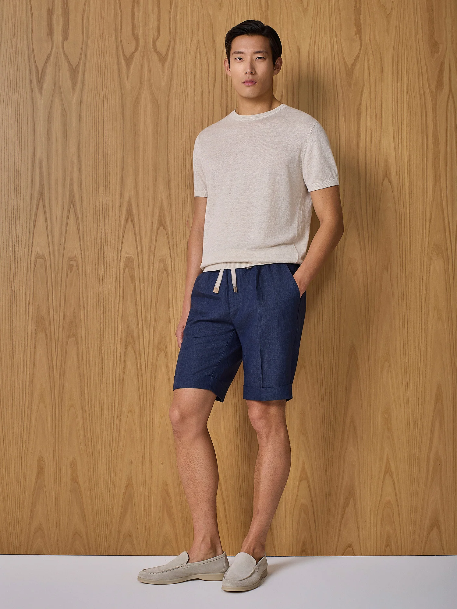 T-shirt in maglia lino burro - Image 3