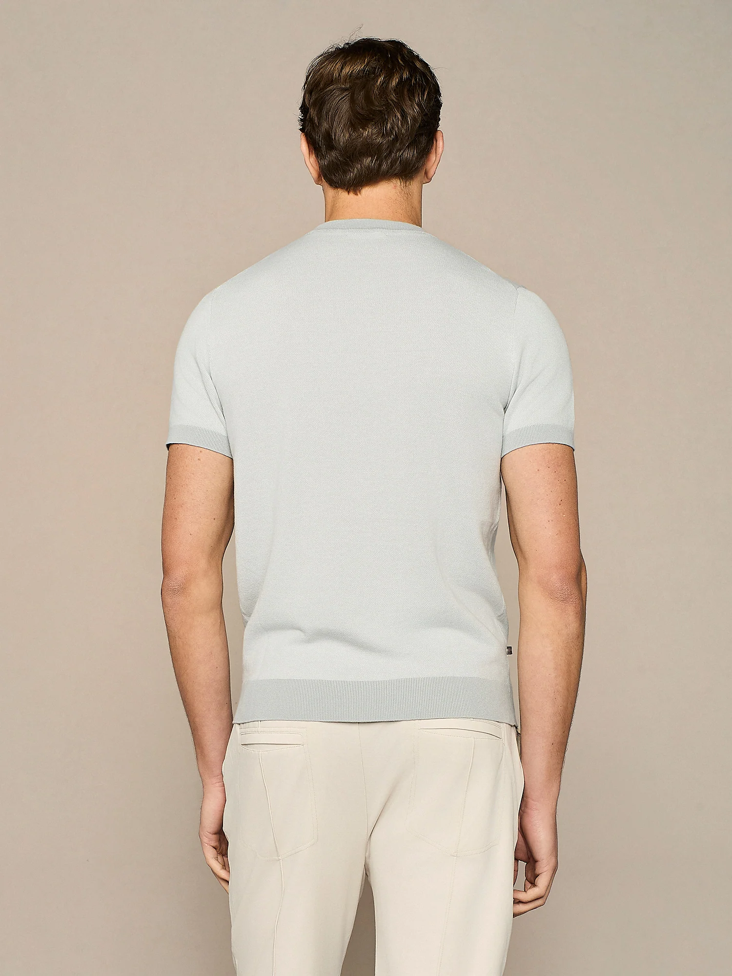 T-shirt in maglia piquet cloud - Image 4