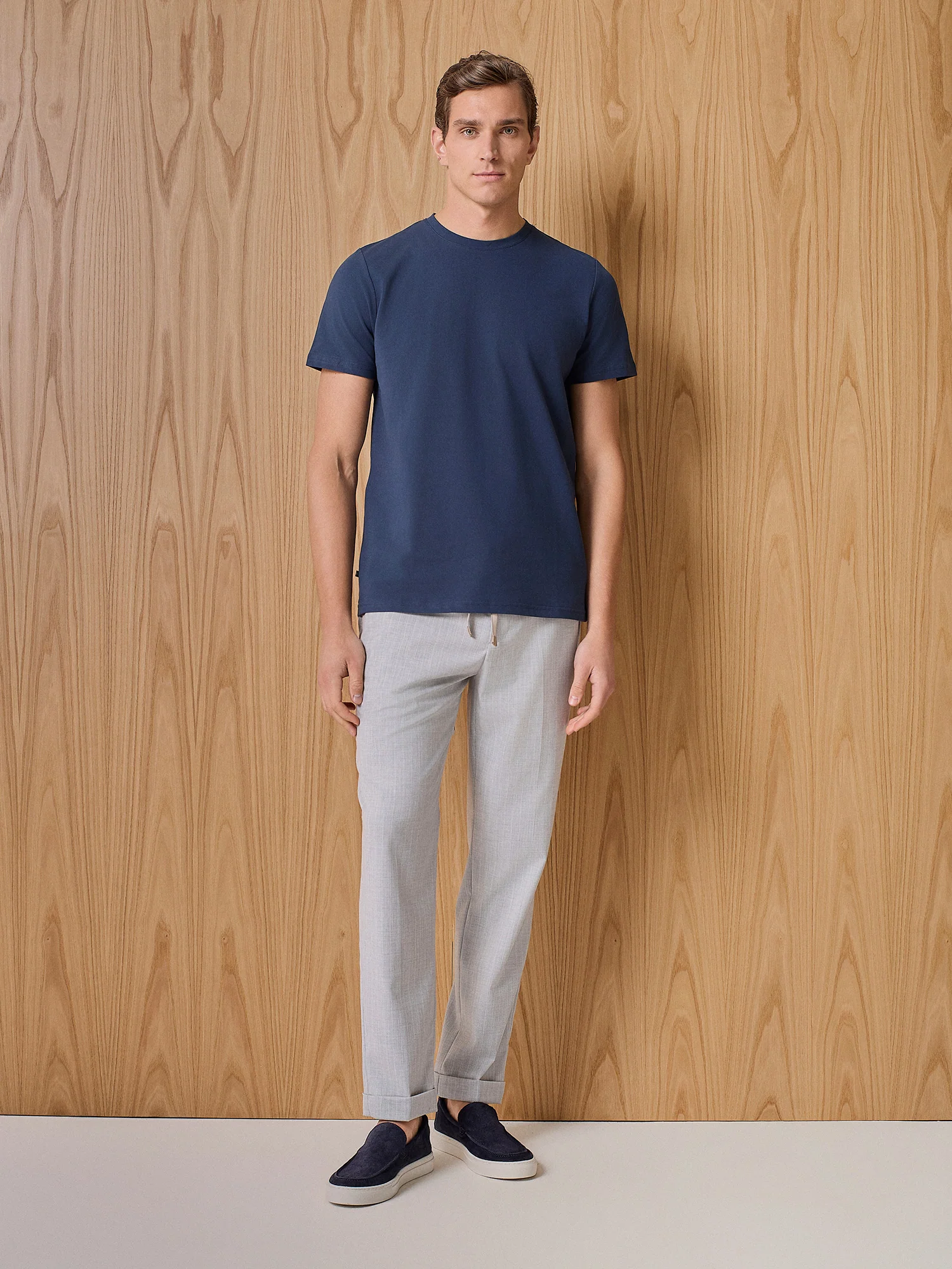 T-shirt piquet navy - Image 3