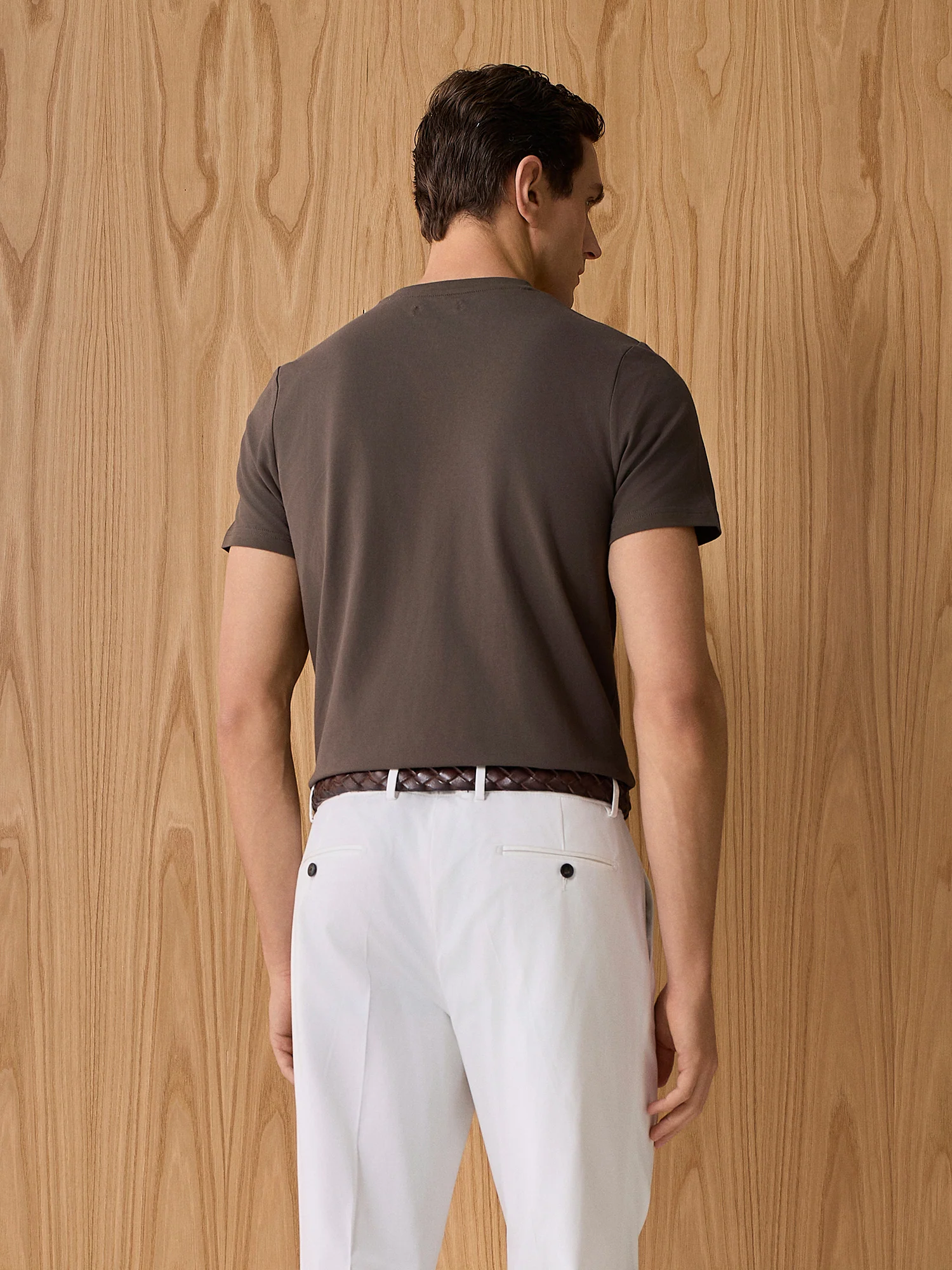 T-shirt piquet cacao - Image 4