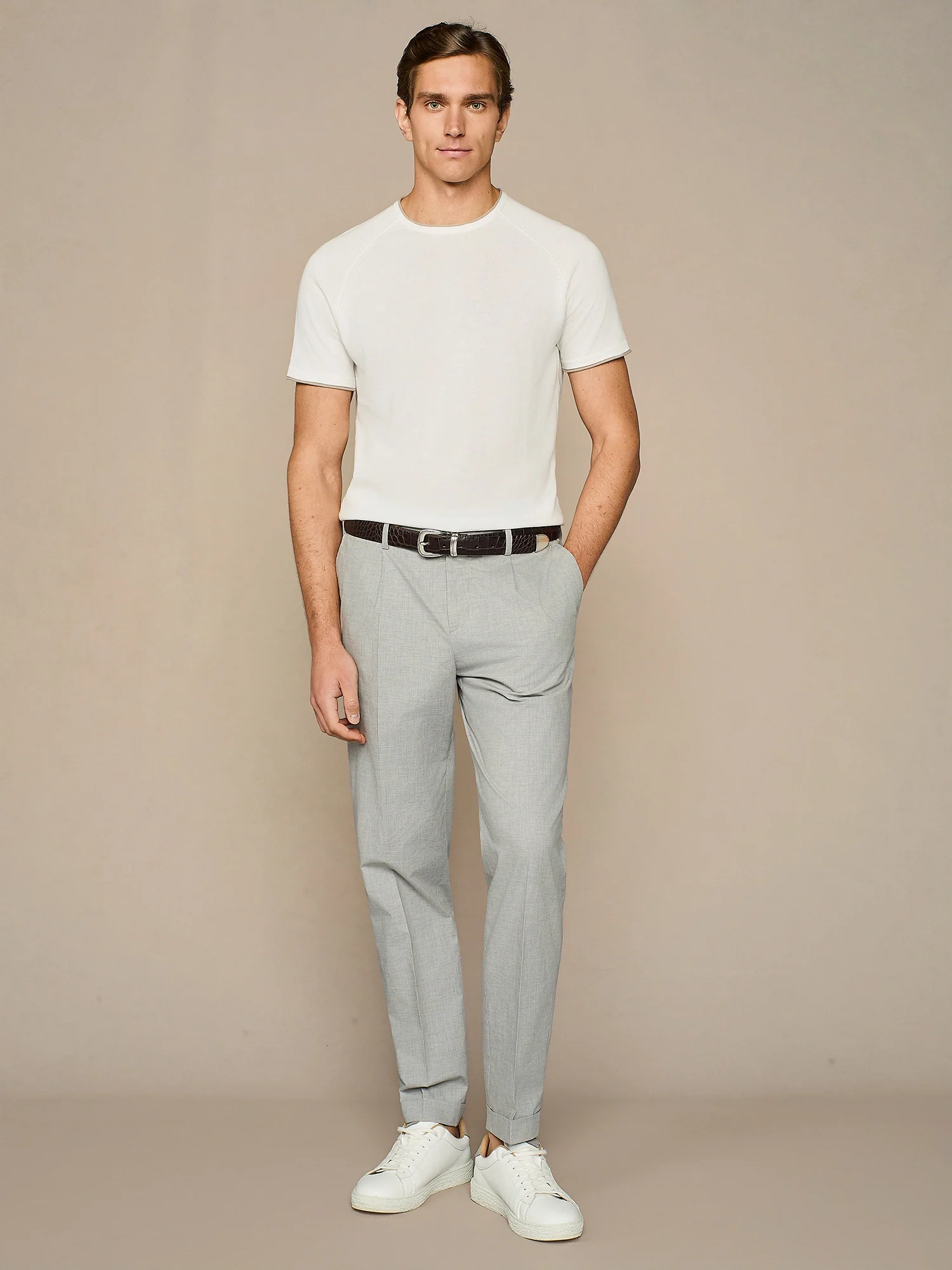 T-shirt roll-end in maglia bianca - Image 3