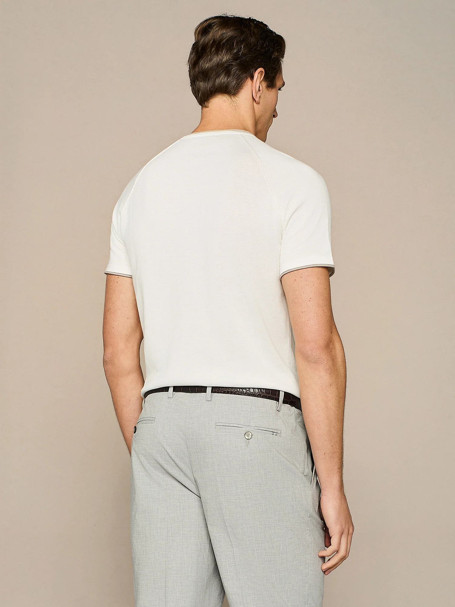 T-shirt roll-end in maglia bianca - Image 4