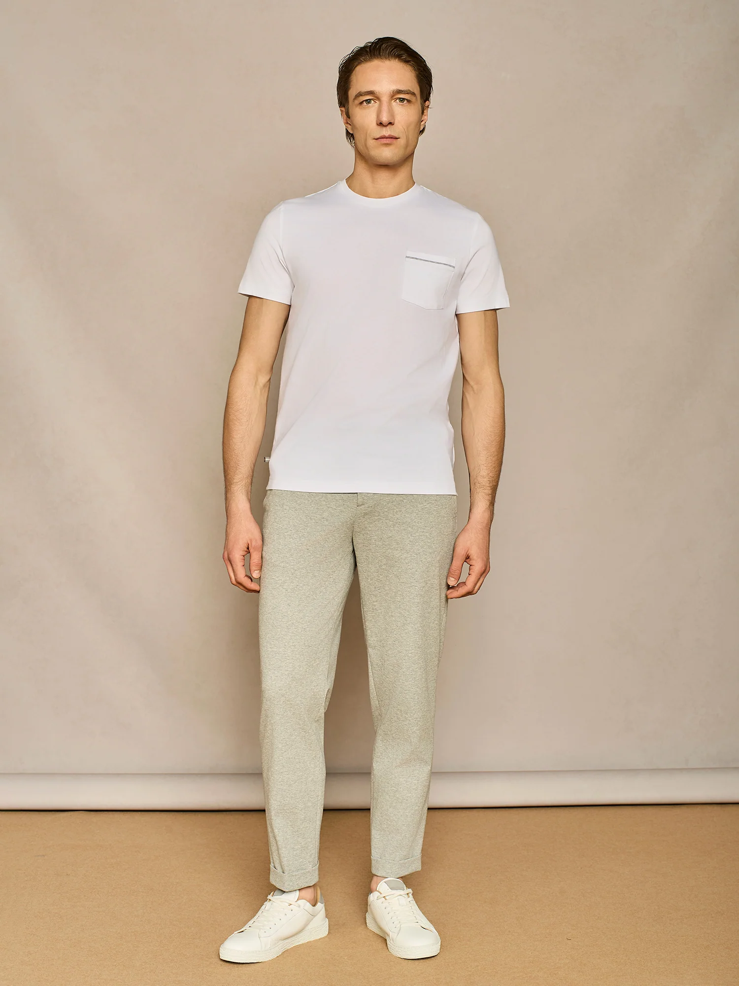 T-shirt taschino piping bianca - Image 3
